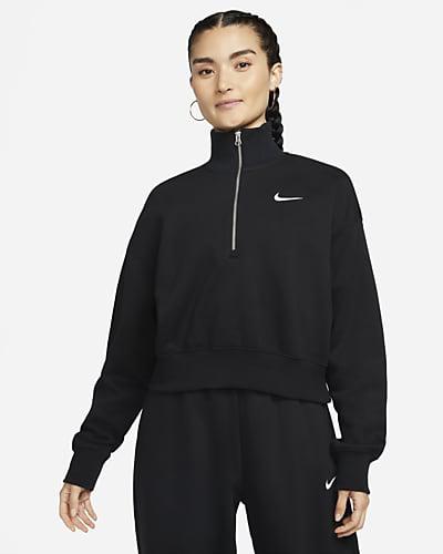 Women's Nike Sportswear Phoenix Fleece 1/4-Zip Cropped Sweatshirt by NIKE