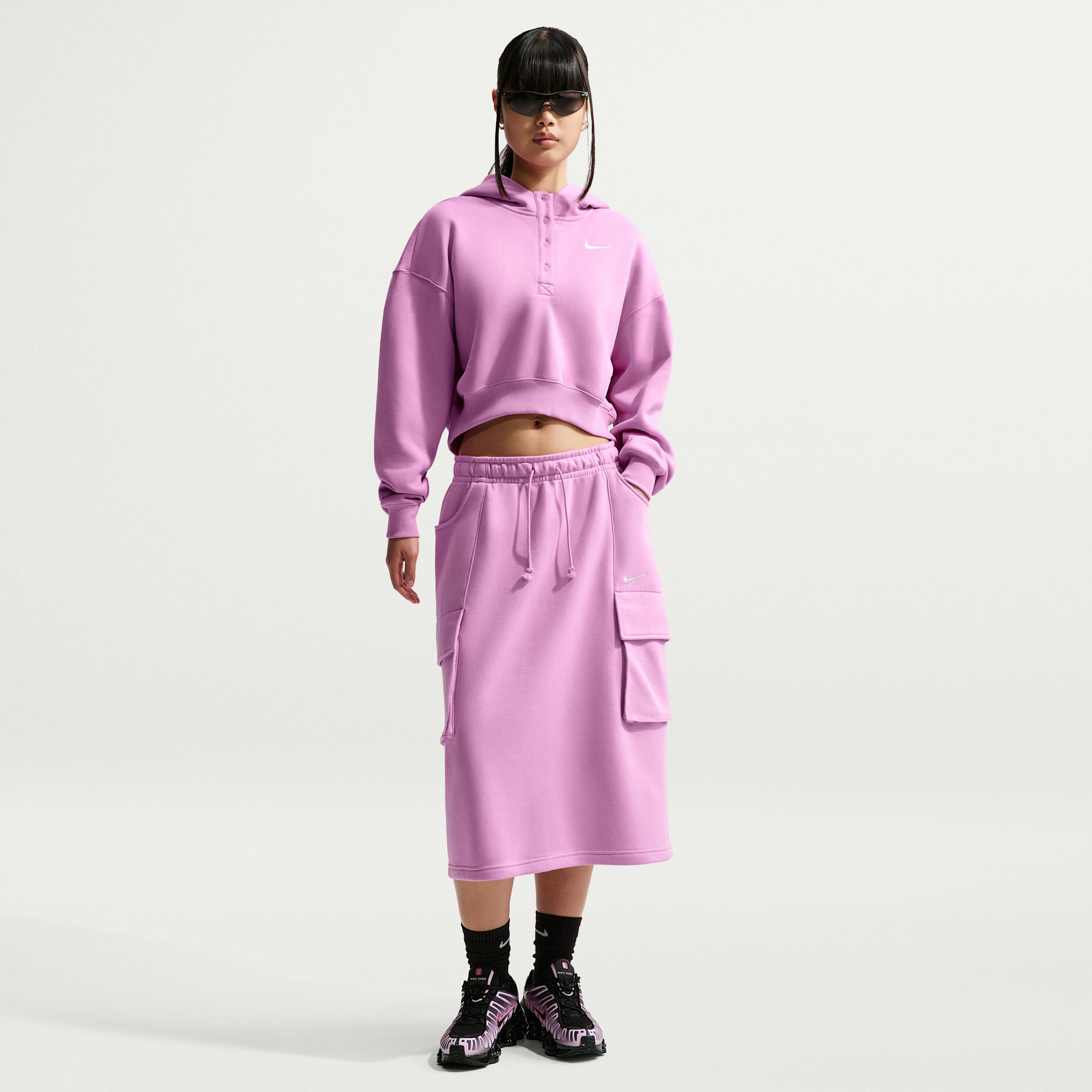 Women's Nike Sportswear Phoenix Fleece Cargo Midi Skirt by NIKE