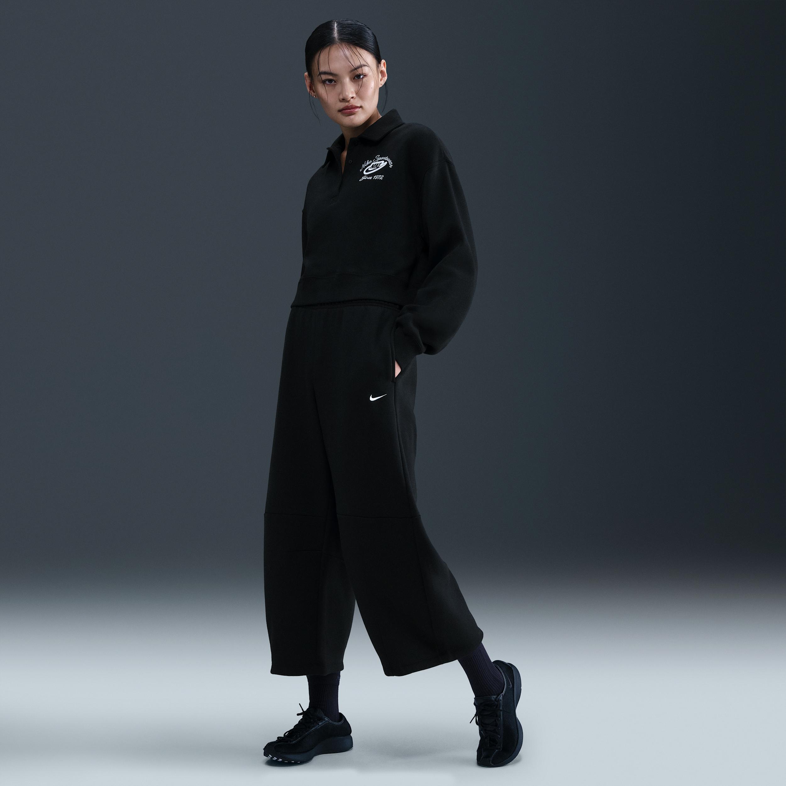 Women's Nike Sportswear Phoenix Fleece Loose Mid-Rise Barrel Pants by NIKE