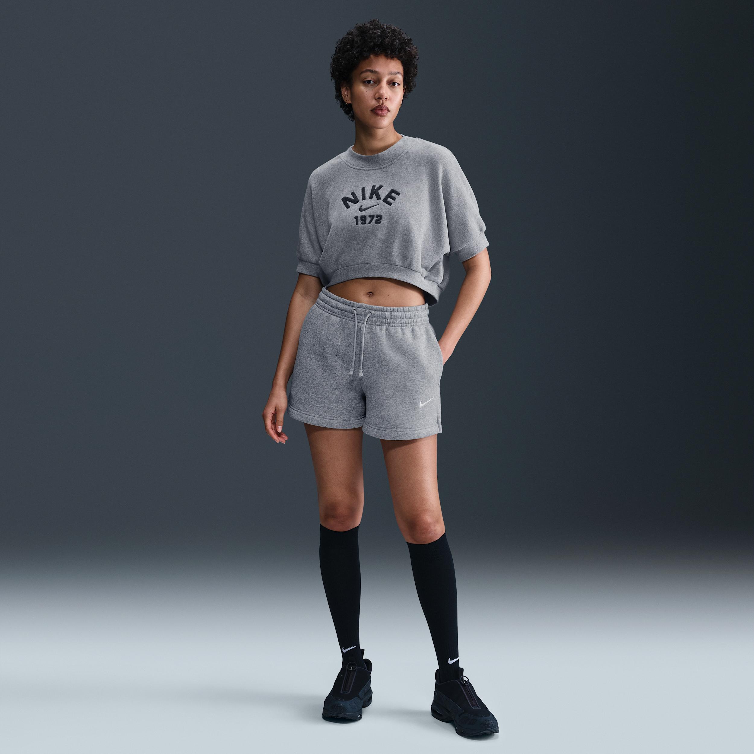 Women's Nike Sportswear Phoenix Fleece Mid-Rise 4" Shorts by NIKE