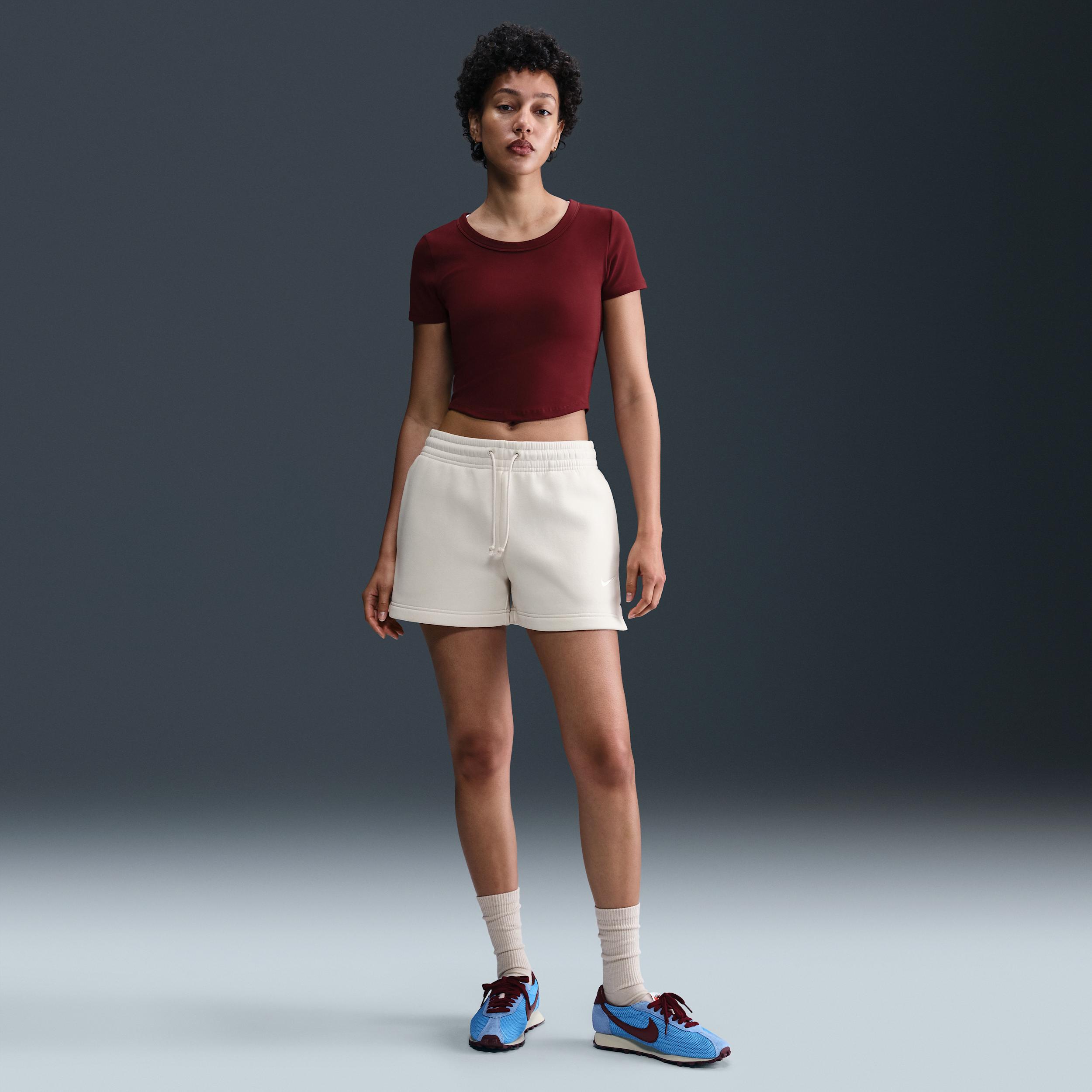 Women's Nike Sportswear Phoenix Fleece Mid-Rise 4" Shorts by NIKE