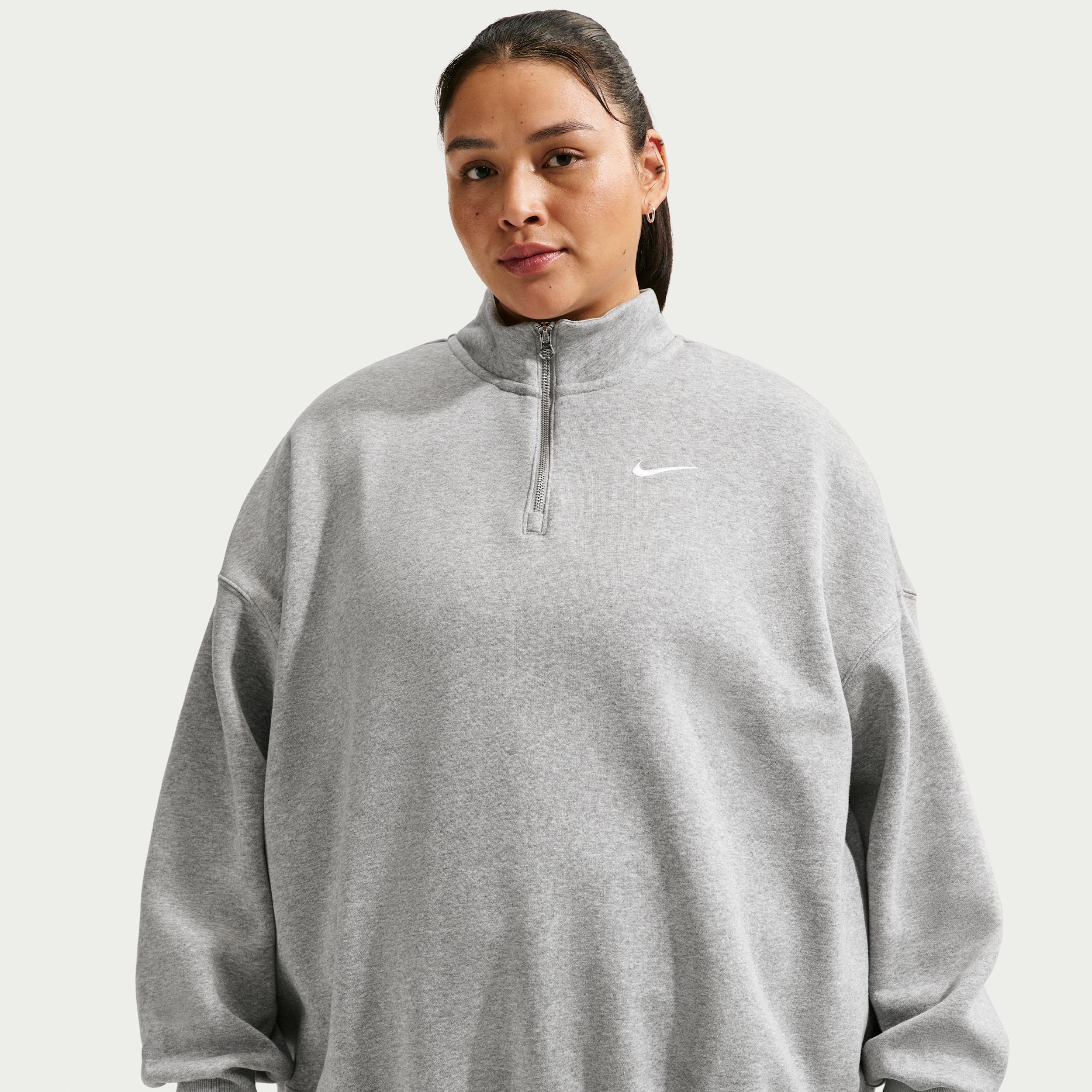 Women's Nike Sportswear Phoenix Fleece Over-Oversized 1/4-Zip (Plus Size) by NIKE