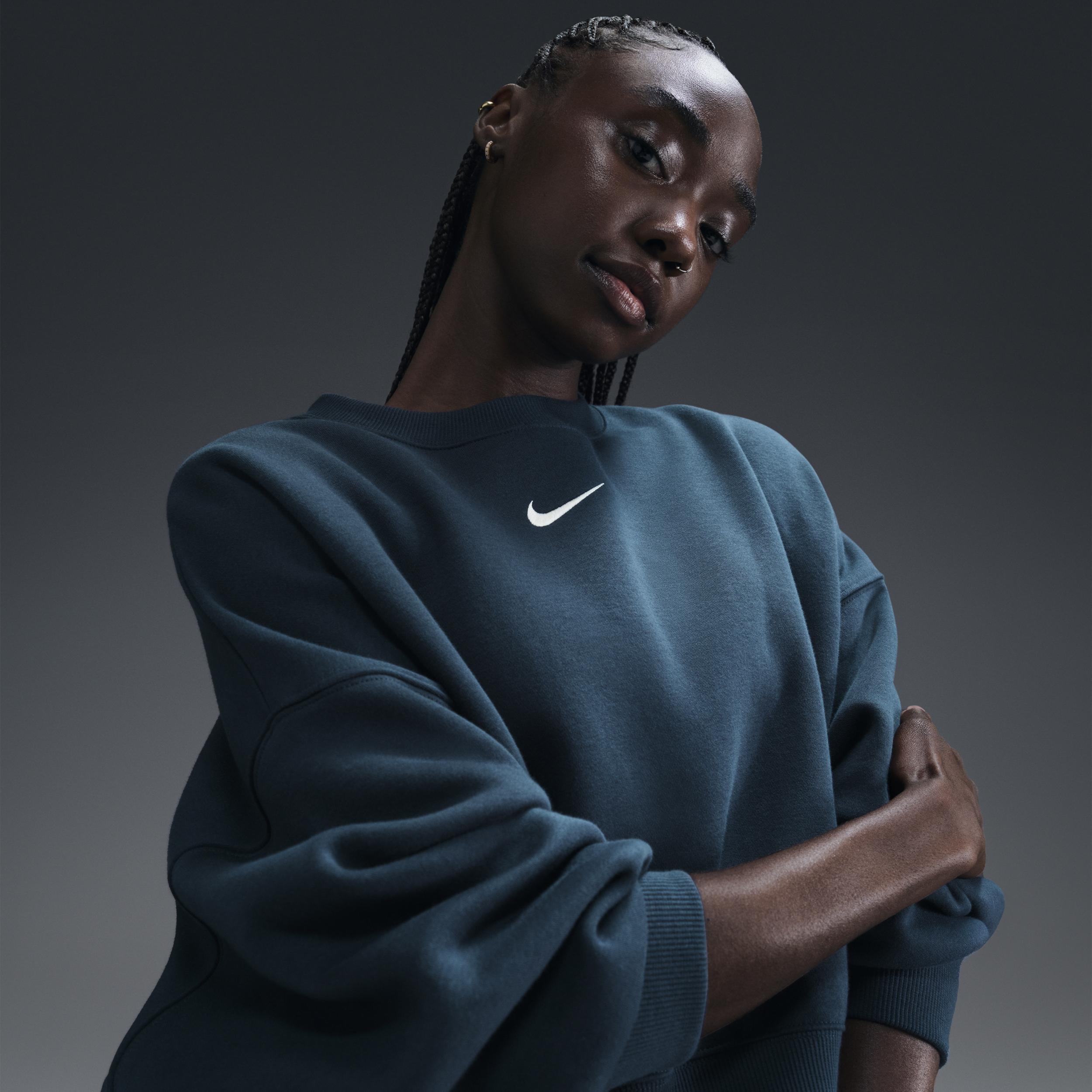 Women's Nike Sportswear Phoenix Fleece Over-Oversized Crew-Neck Sweatshirt by NIKE