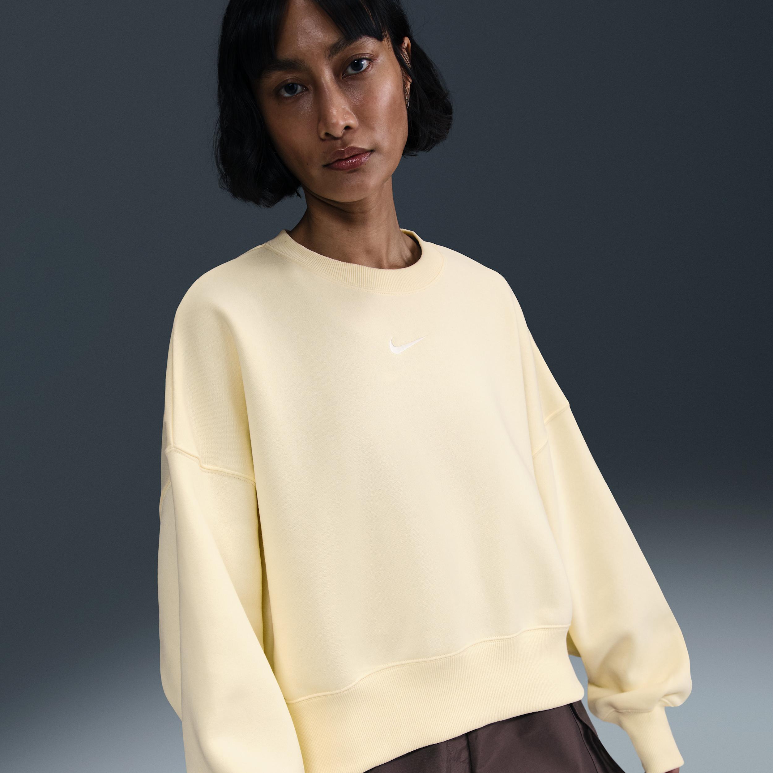Women's Nike Sportswear Phoenix Fleece Over-Oversized Crew-Neck Sweatshirt by NIKE