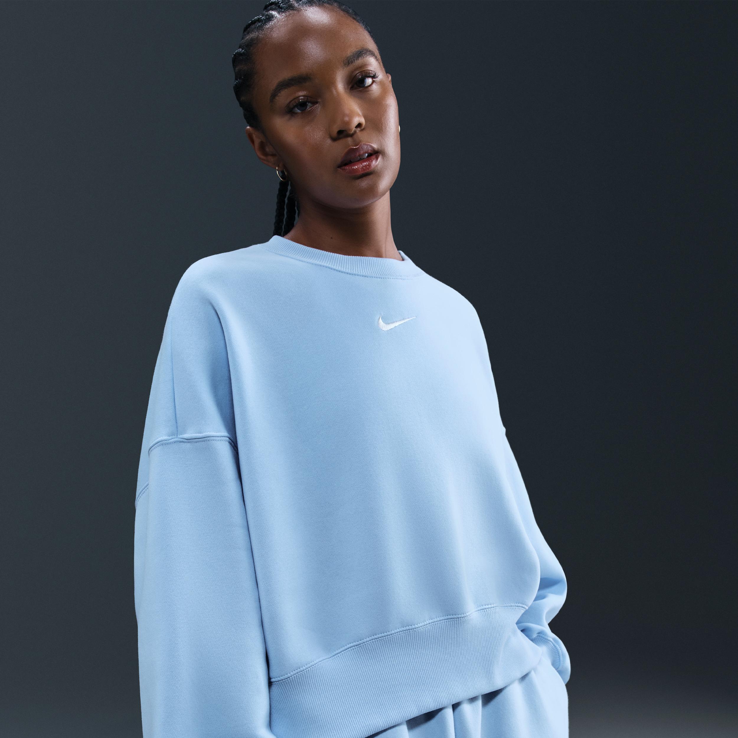 Women's Nike Sportswear Phoenix Fleece Over-Oversized Crew-Neck Sweatshirt by NIKE