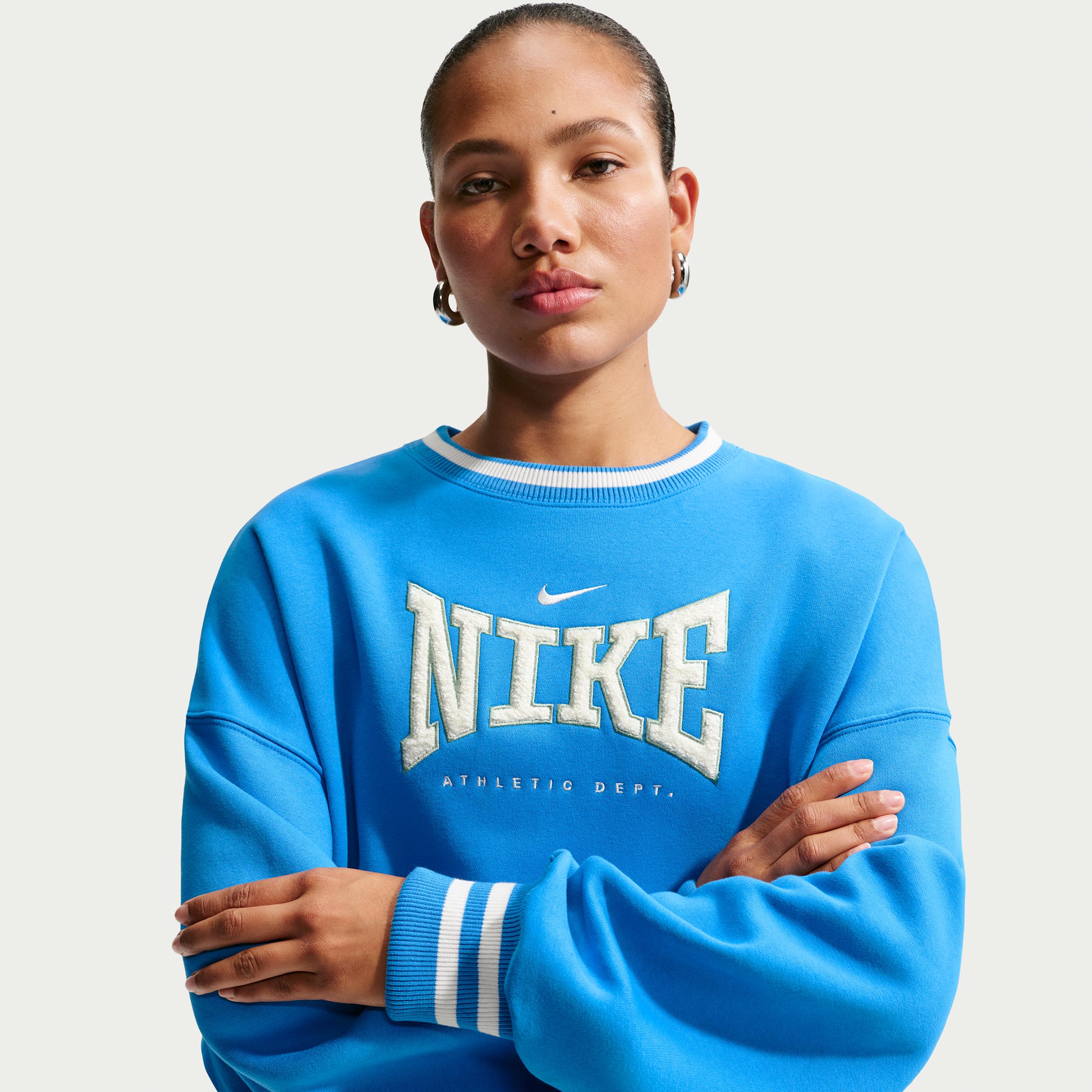 Women's Nike Sportswear Phoenix Fleece Oversized Crew-Neck Sweatshirt by NIKE