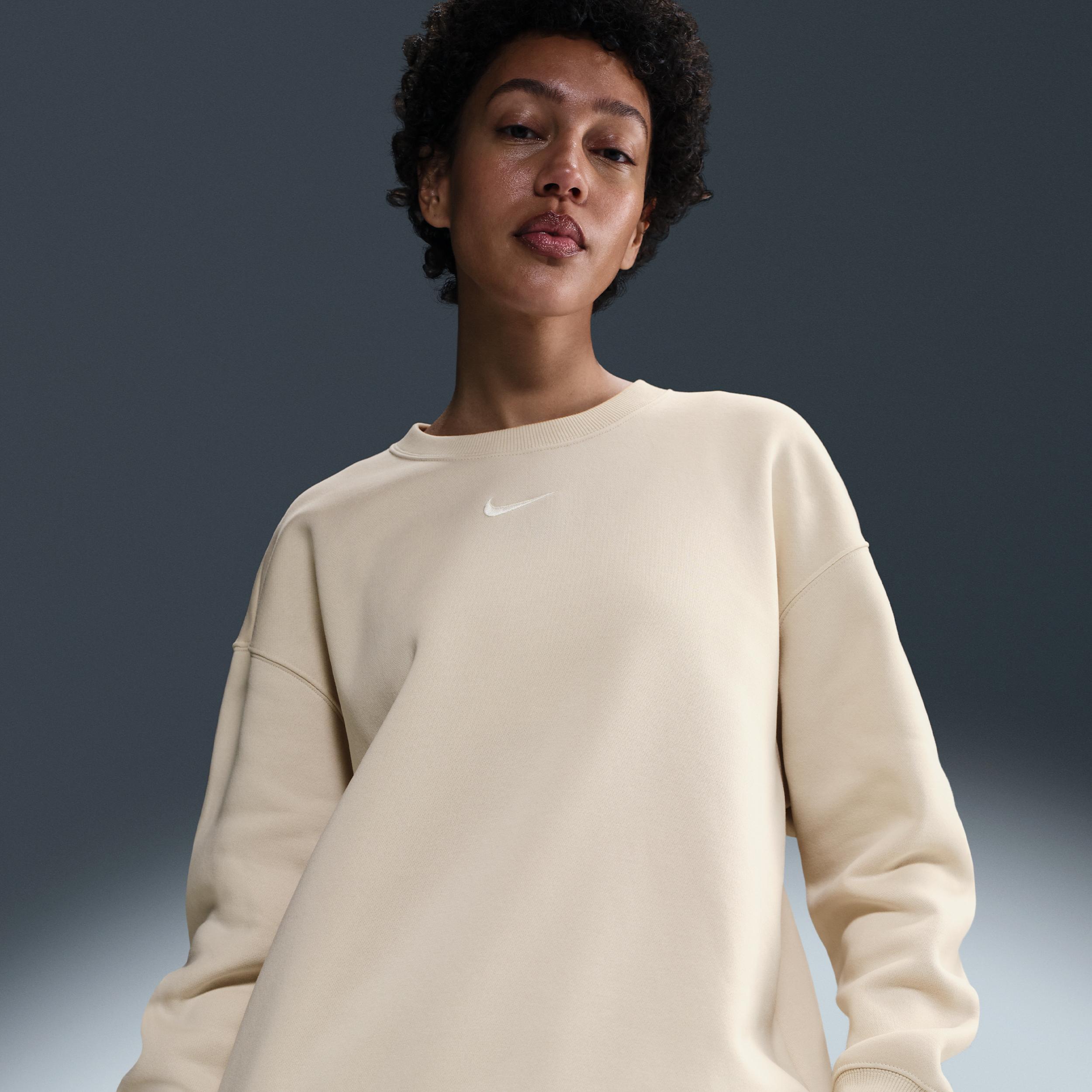 Women's Nike Sportswear Phoenix Fleece Oversized Crew-Neck Sweatshirt by NIKE