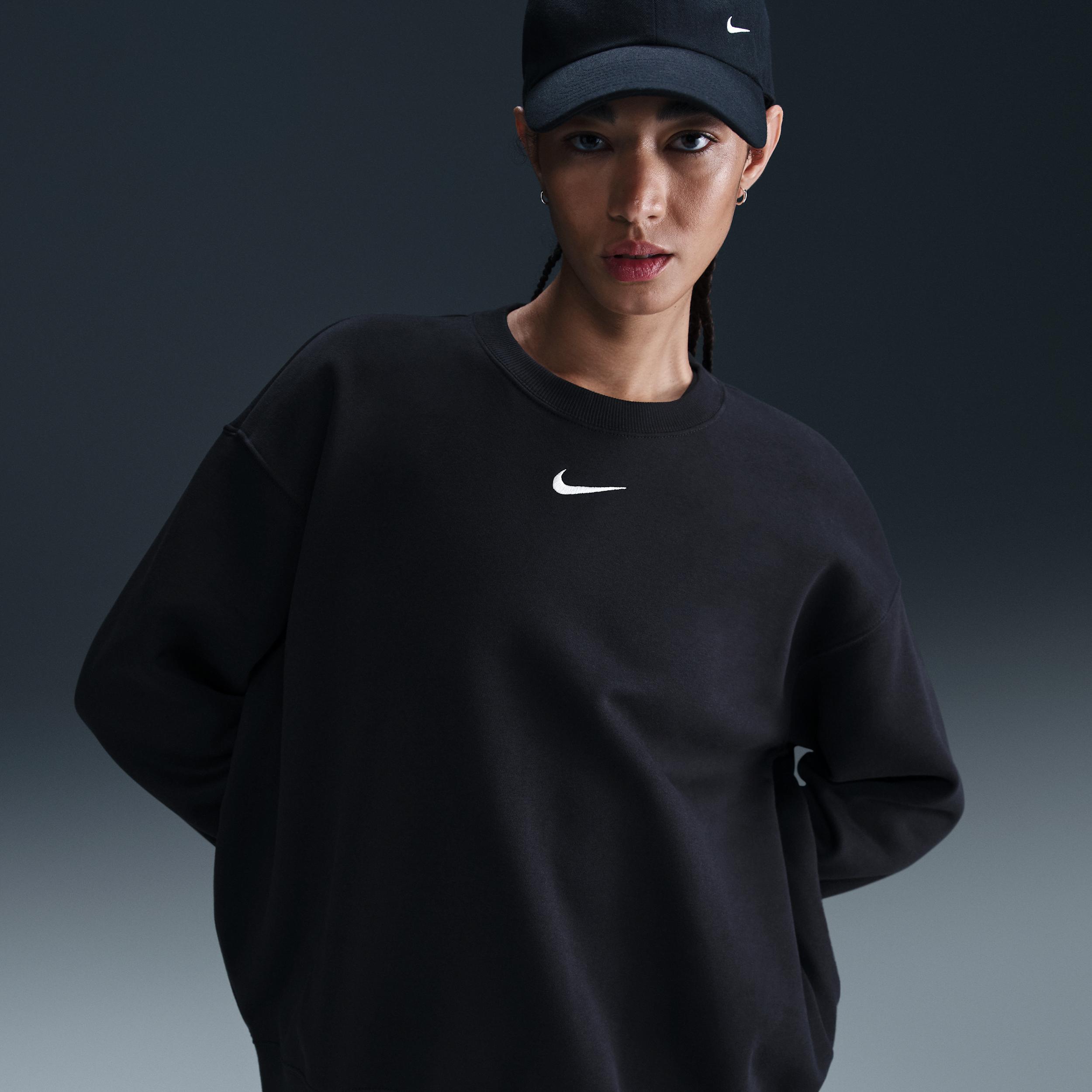 Women's Nike Sportswear Phoenix Fleece Oversized Crew-Neck Sweatshirt by NIKE