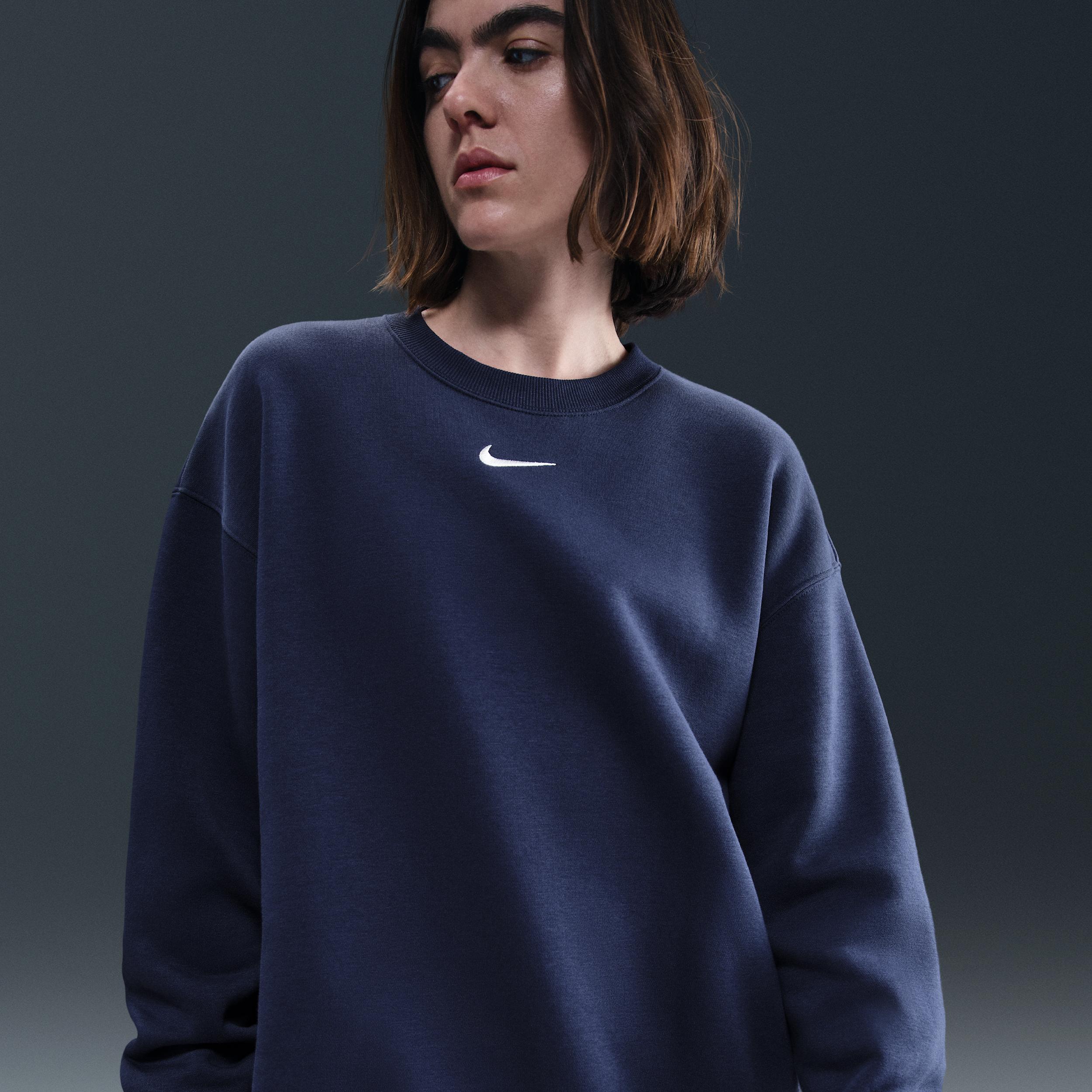 Women's Nike Sportswear Phoenix Fleece Oversized Crew-Neck Sweatshirt by NIKE