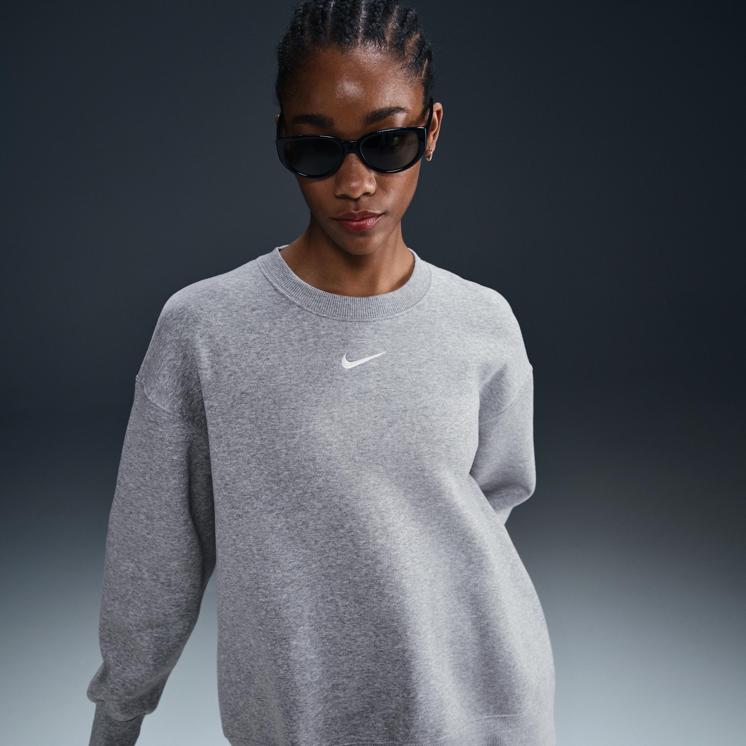 Women's Nike Sportswear Phoenix Fleece Oversized Crew-Neck Sweatshirt by NIKE