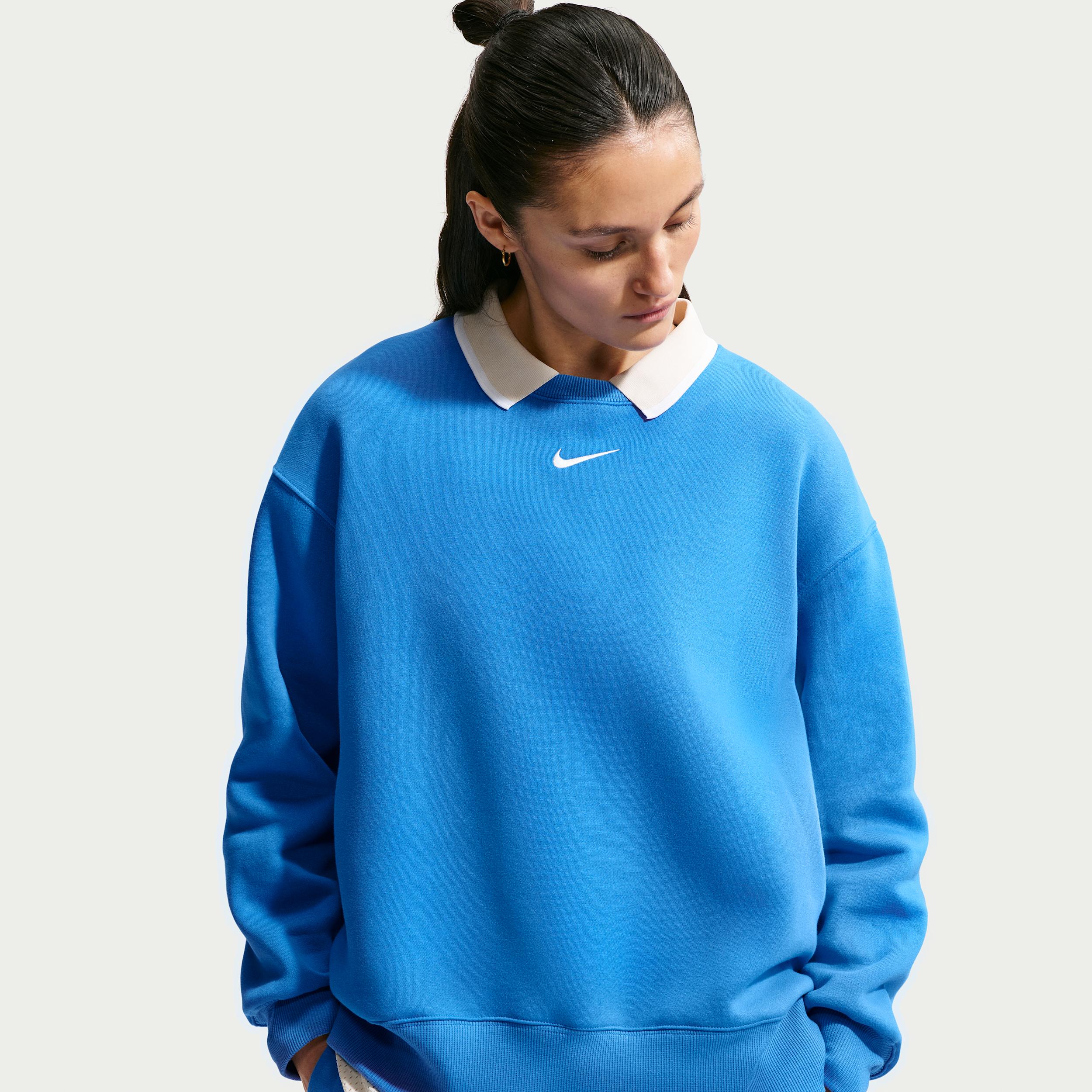 Women's Nike Sportswear Phoenix Fleece Oversized Crew-Neck Sweatshirt by NIKE
