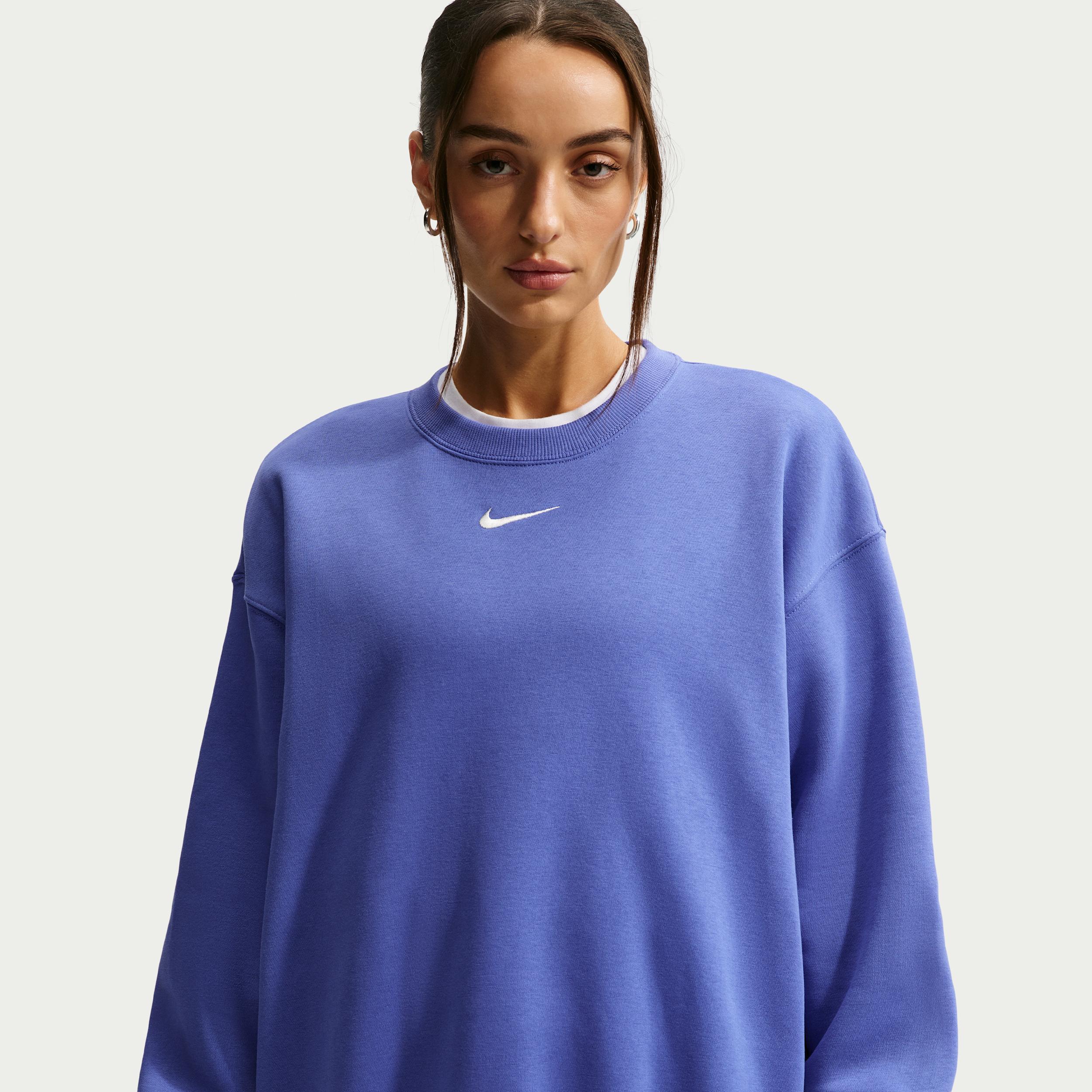 Women's Nike Sportswear Phoenix Fleece Oversized Crew-Neck Sweatshirt by NIKE