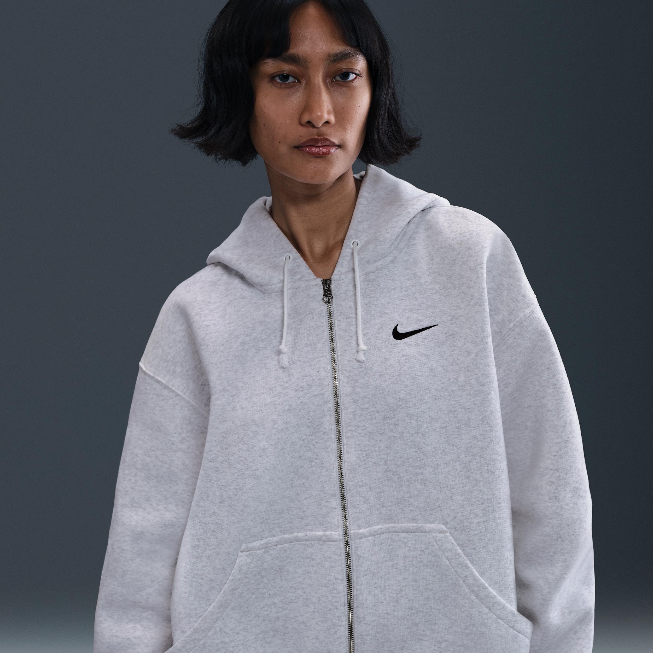 Women's Nike Sportswear Phoenix Fleece Oversized Full-Zip Hoodie by NIKE