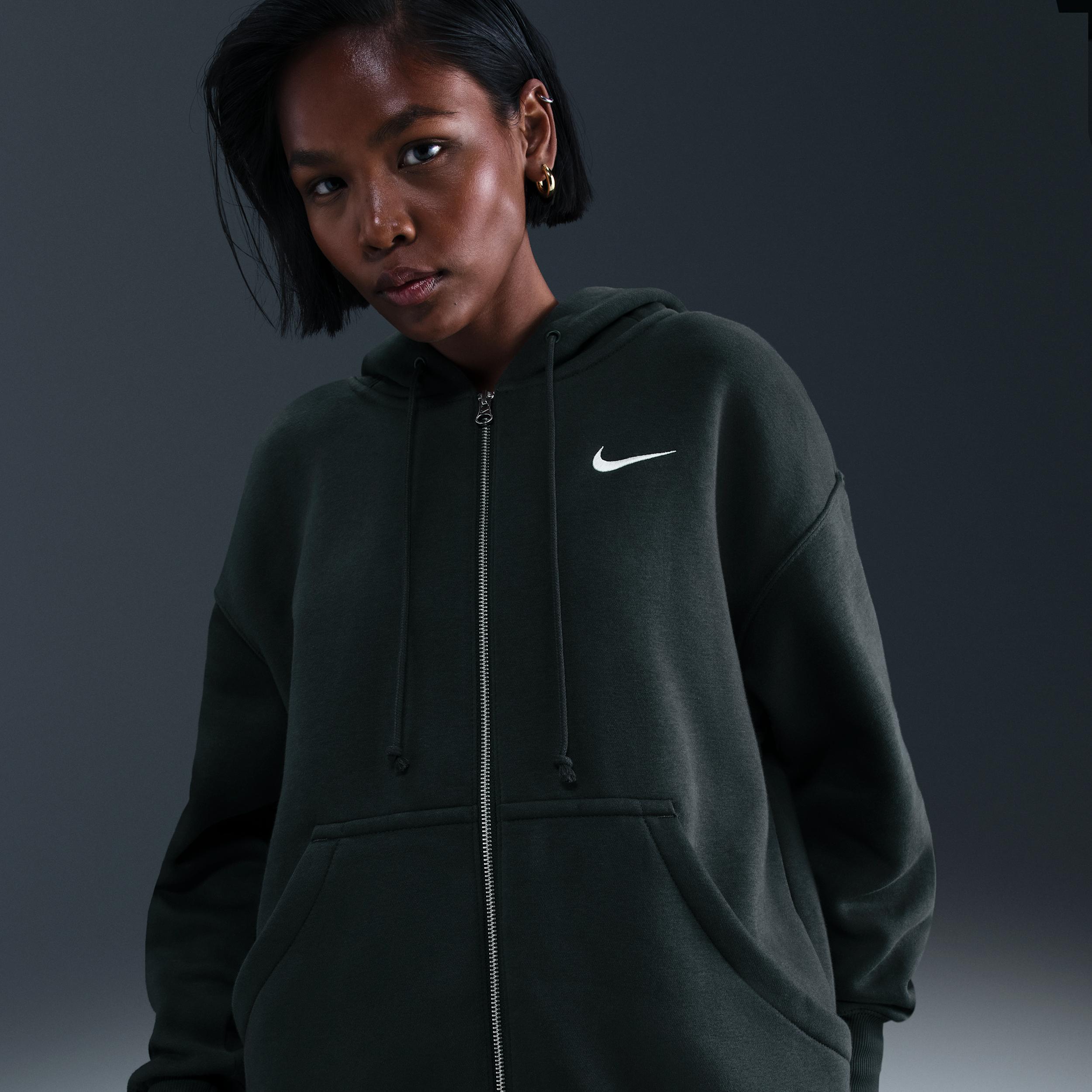 Women's Nike Sportswear Phoenix Fleece Oversized Full-Zip Hoodie by NIKE