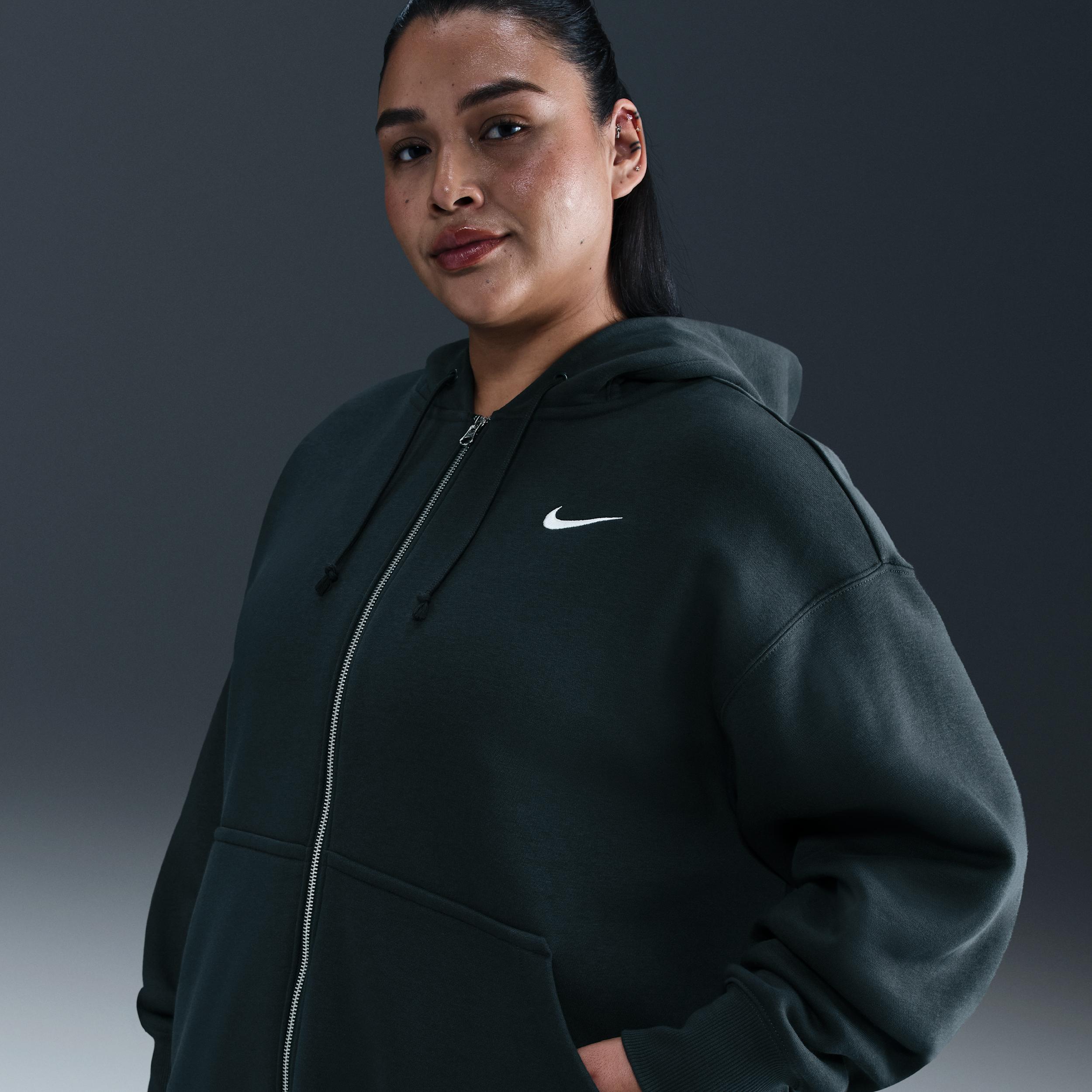 Women's Nike Sportswear Phoenix Fleece Oversized Full-Zip Hoodie (Plus Size) by NIKE Women's Nike Sportswear Phoenix Fleece Oversized Full-Zip Hoodie (Plus Size) by NIKE