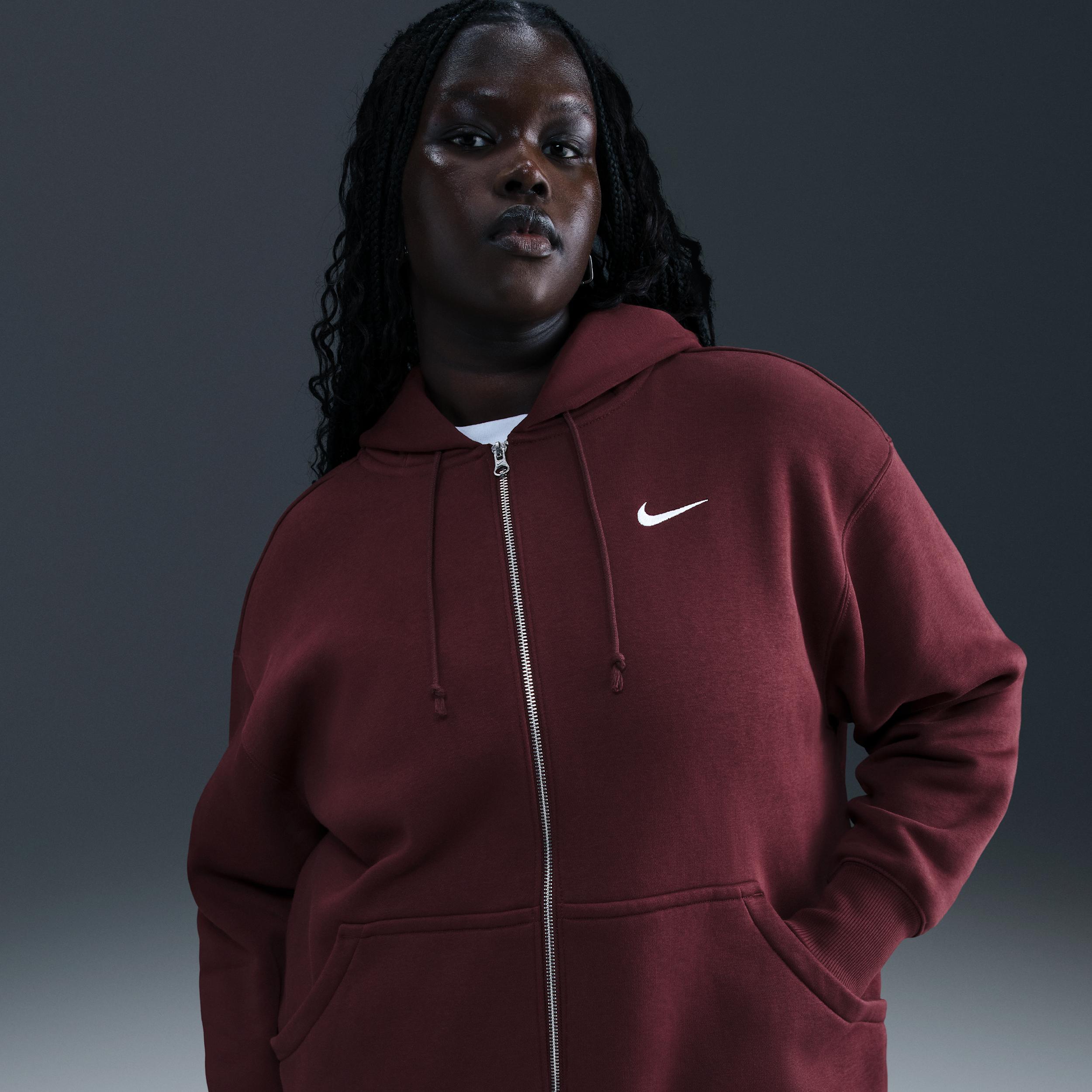 Women's Nike Sportswear Phoenix Fleece Oversized Full-Zip Hoodie (Plus Size) by NIKE Women's Nike Sportswear Phoenix Fleece Oversized Full-Zip Hoodie (Plus Size) by NIKE