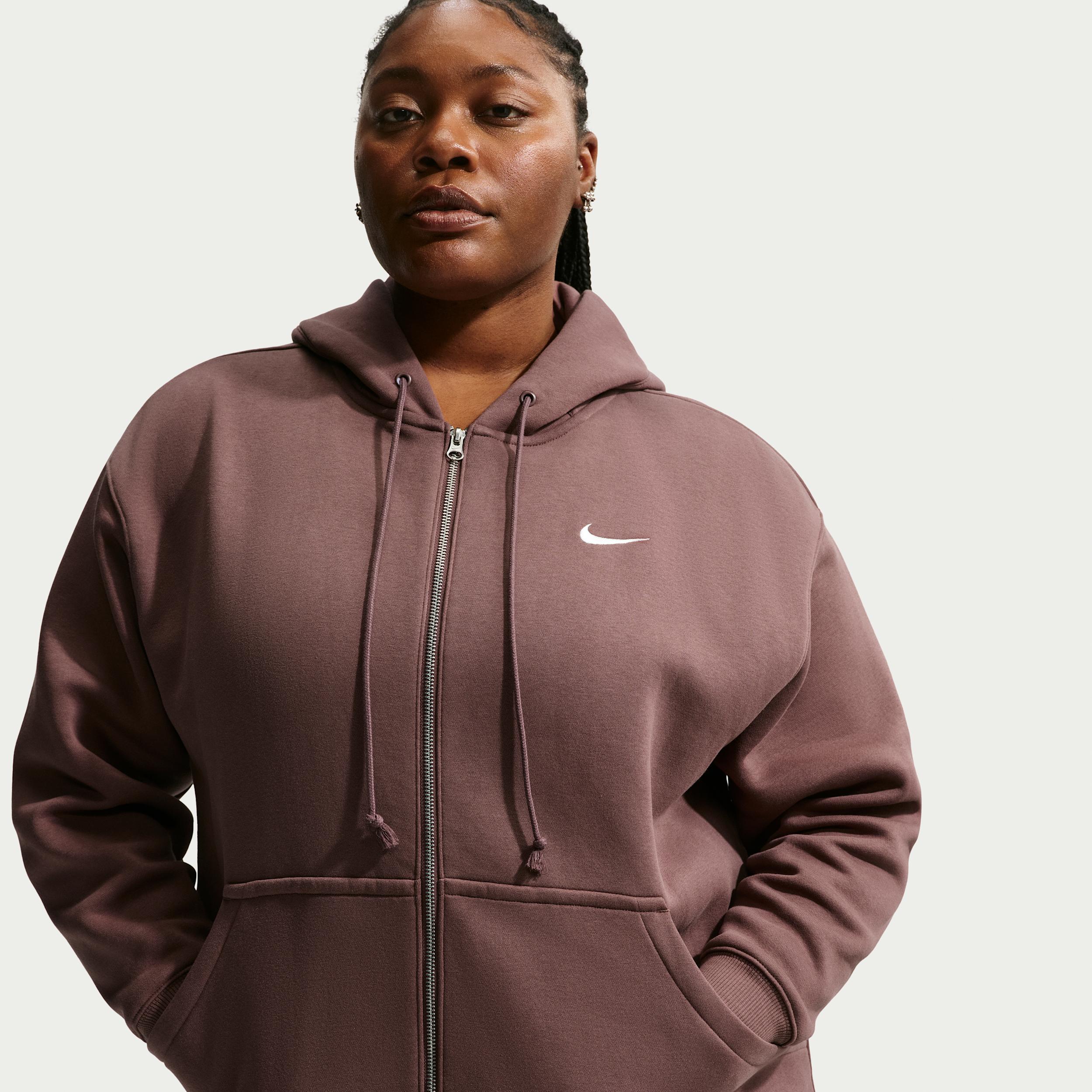 Women's Nike Sportswear Phoenix Fleece Oversized Full-Zip Hoodie (Plus Size) by NIKE