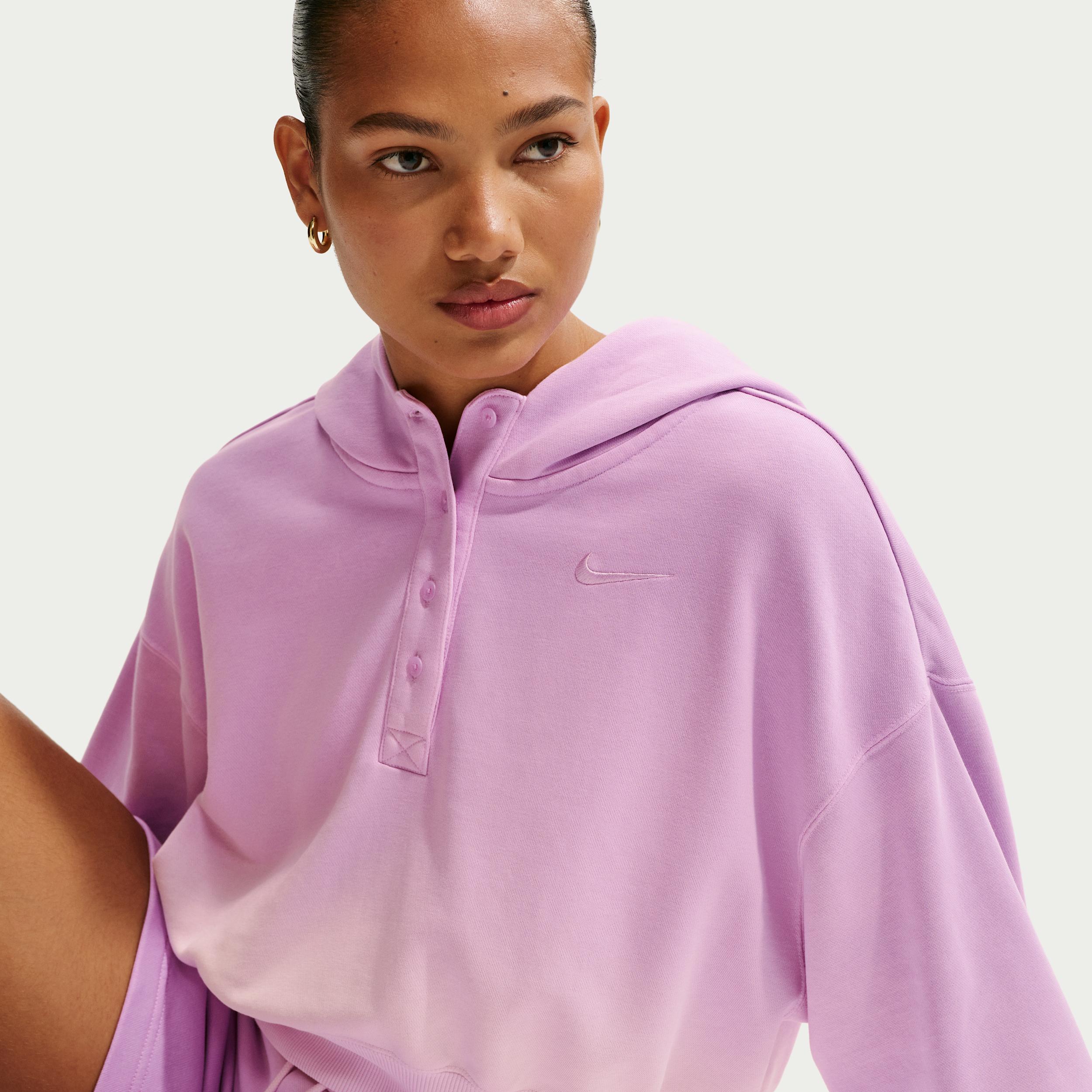 Women's Nike Sportswear Phoenix Fleece Oversized Henley Hoodie by NIKE