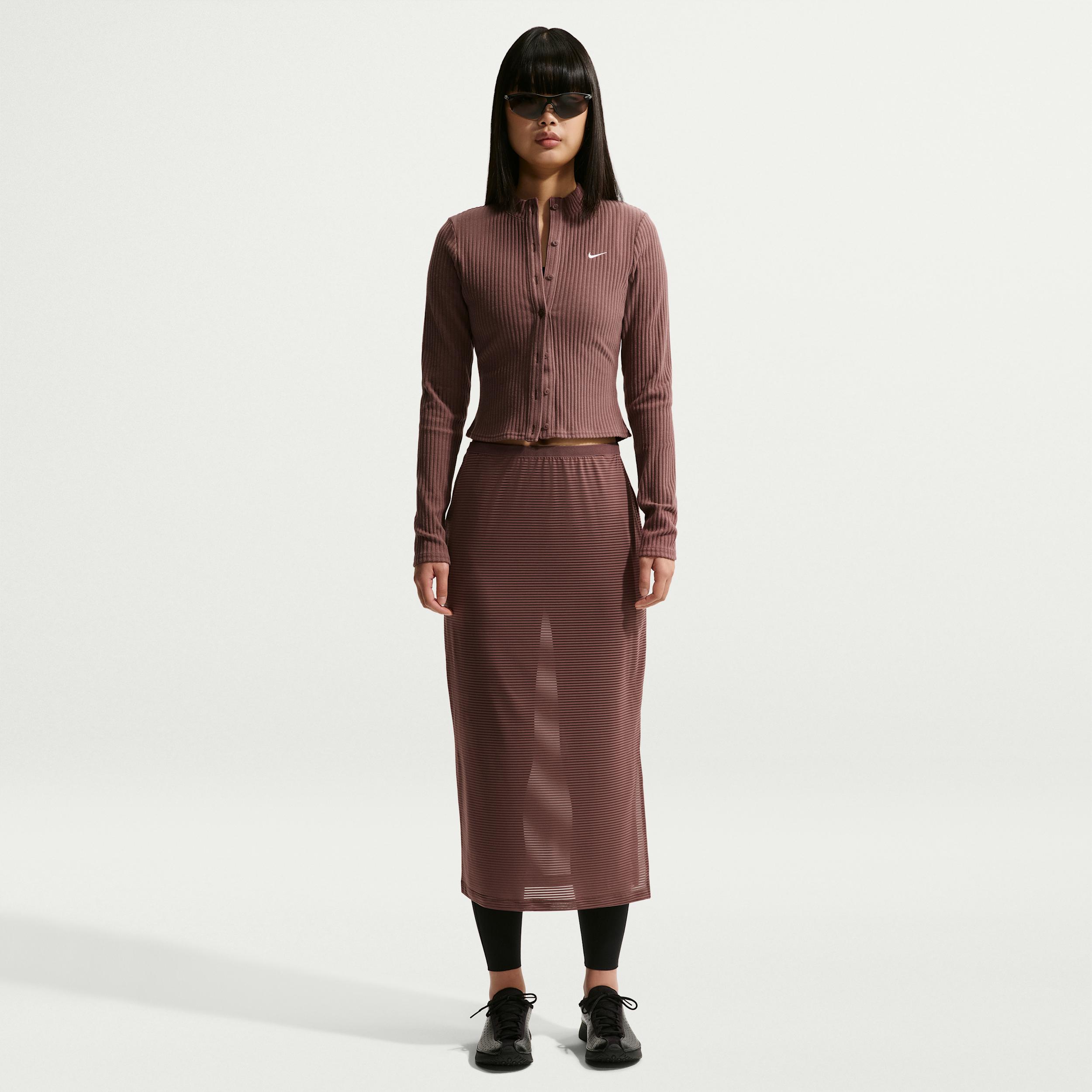 Women's Nike Sportswear Slim Sheer Midi Skirt by NIKE