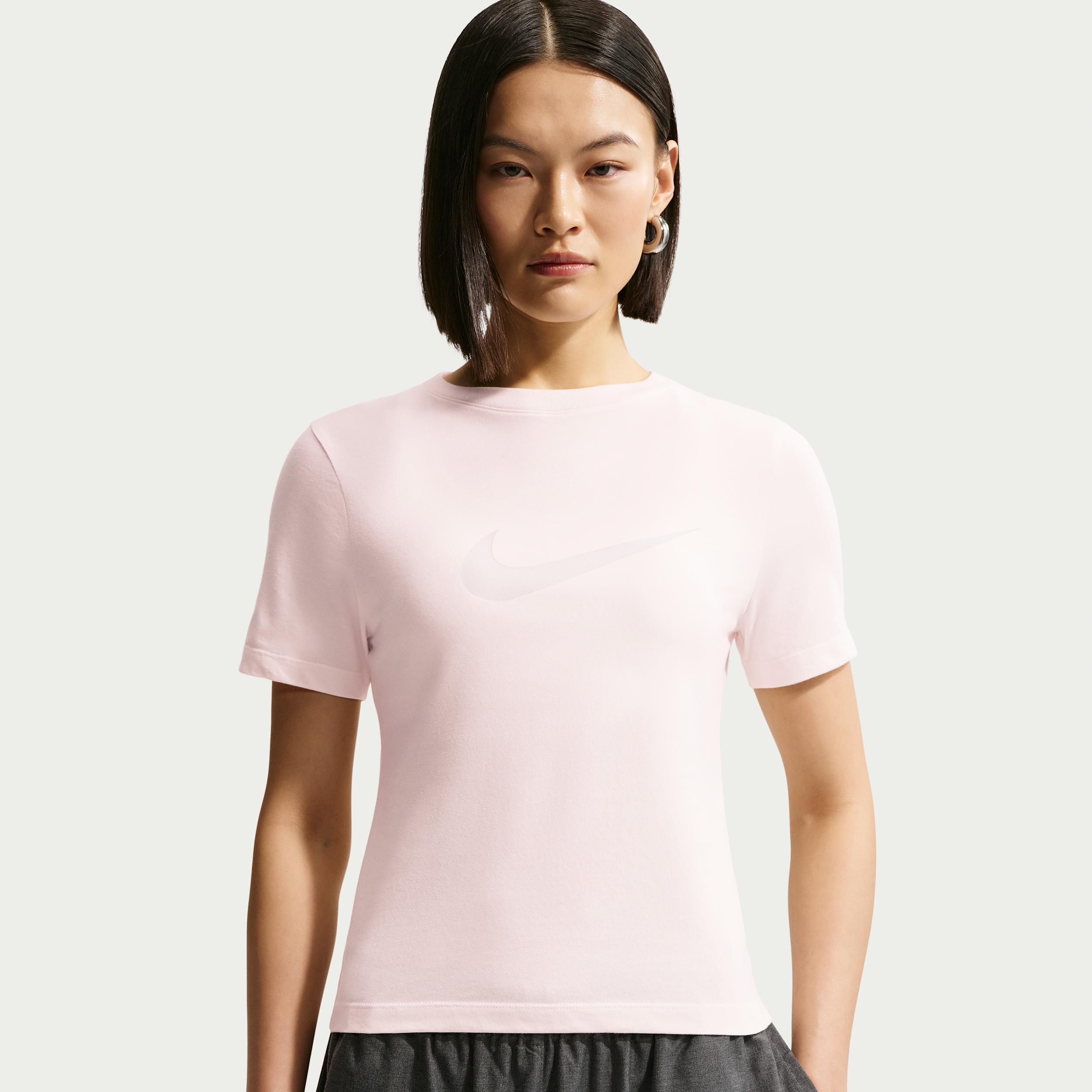 Women's Nike Sportswear Slim Short-Sleeve Burnout Logo Top by NIKE