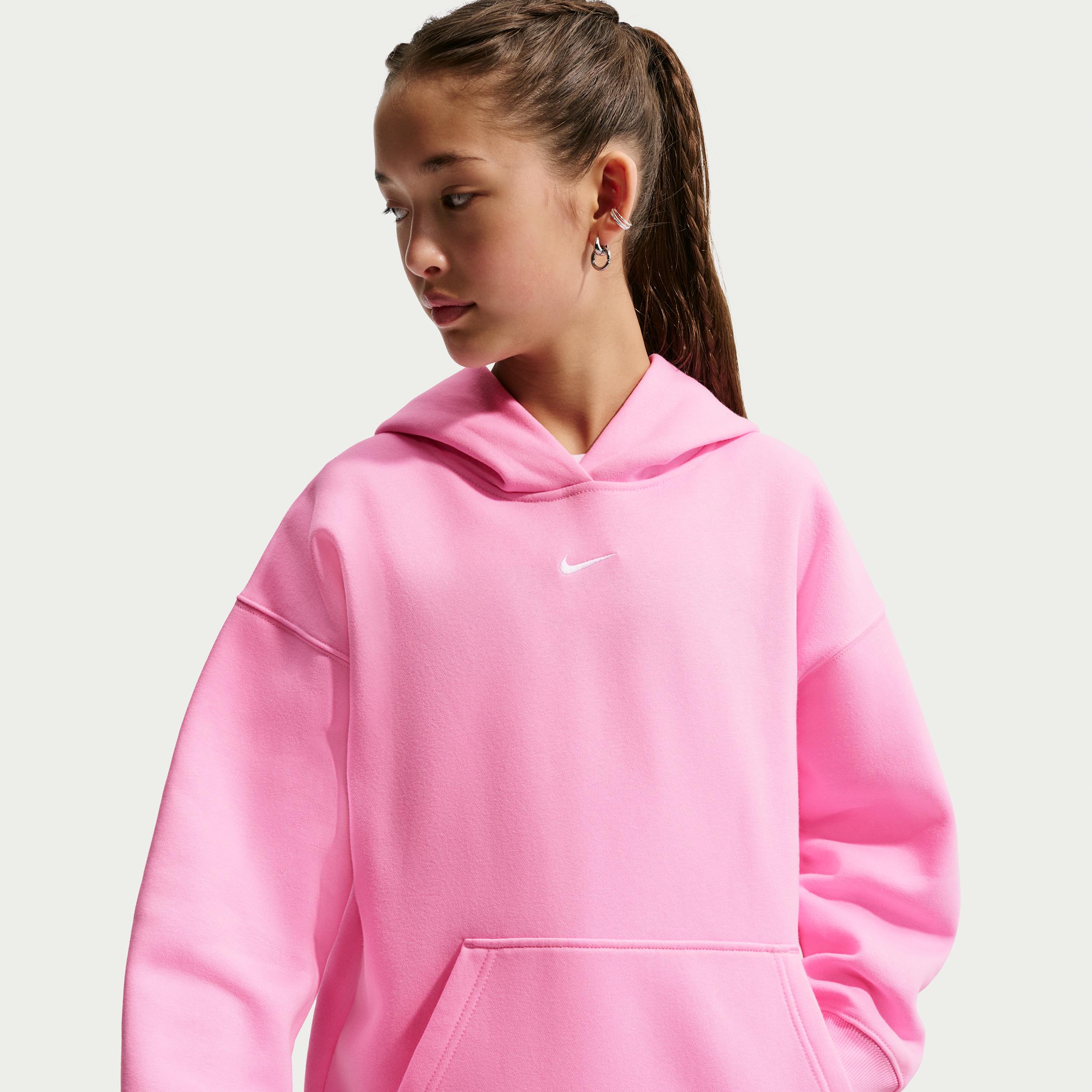 Women's Nike Sportswear Studio Fleece Girls' Oversized Pullover Hoodie by NIKE