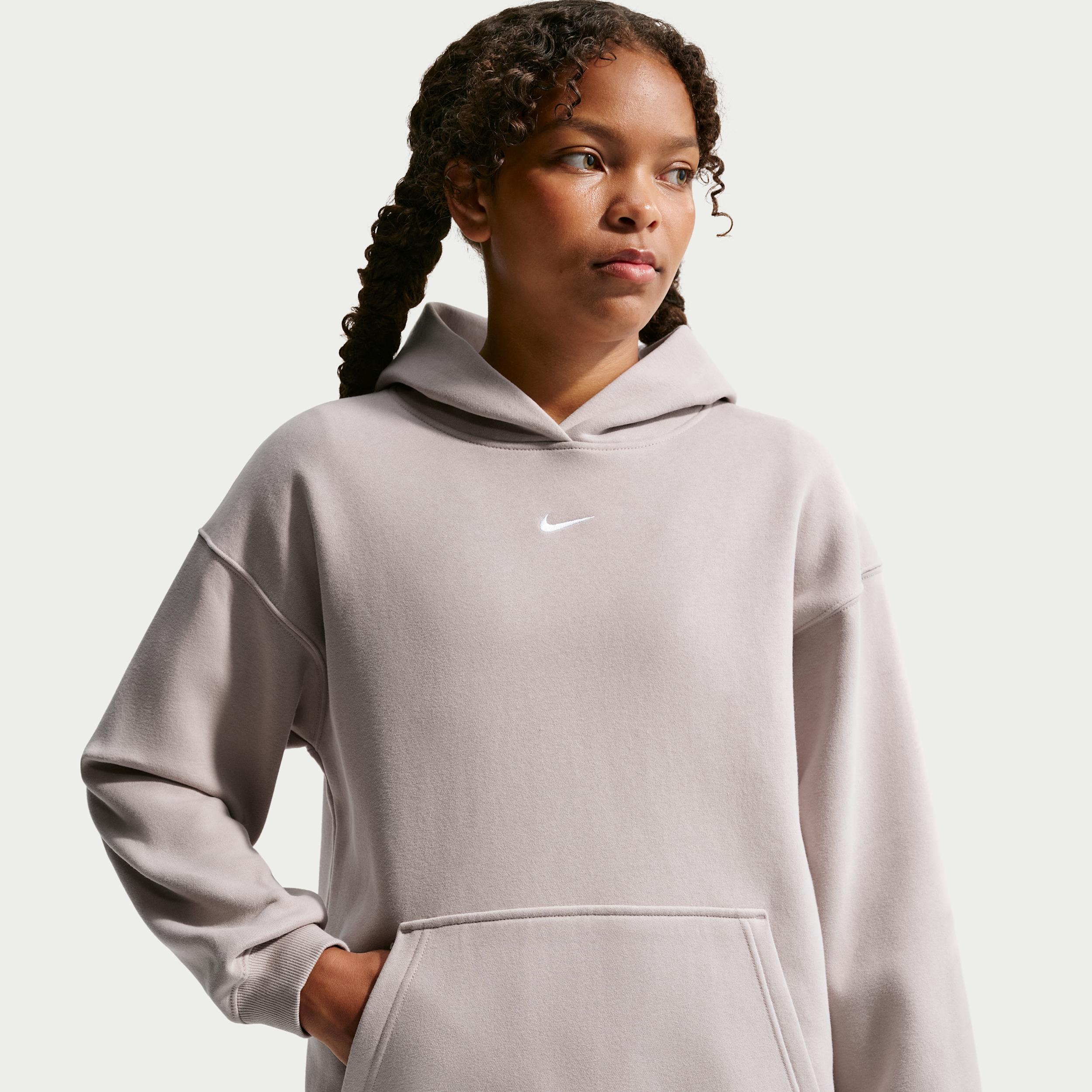 Women's Nike Sportswear Studio Fleece Girls' Oversized Pullover Hoodie by NIKE