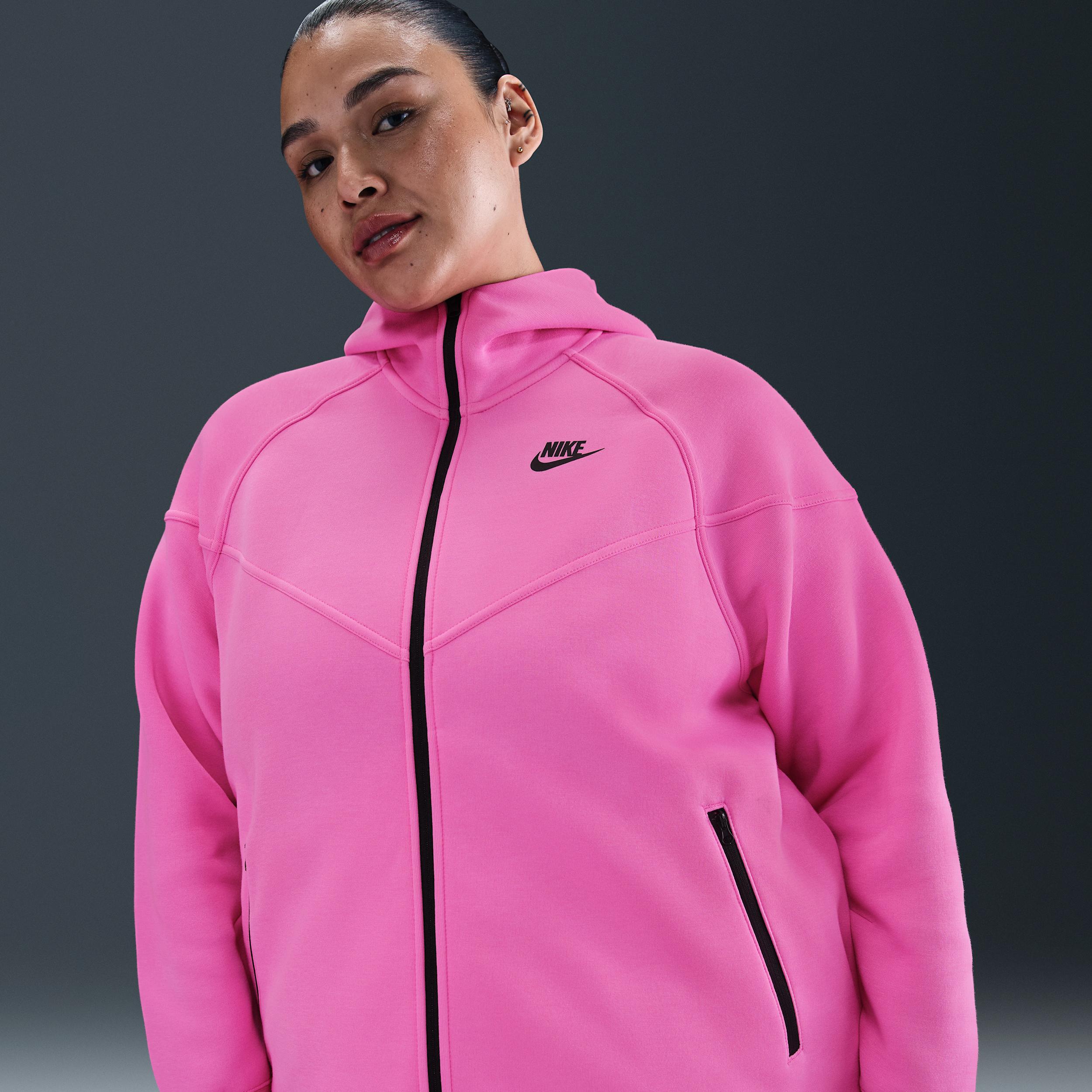 Women's Nike Sportswear Tech Fleece Windrunner Full-Zip Hoodie (Plus Size) by NIKE