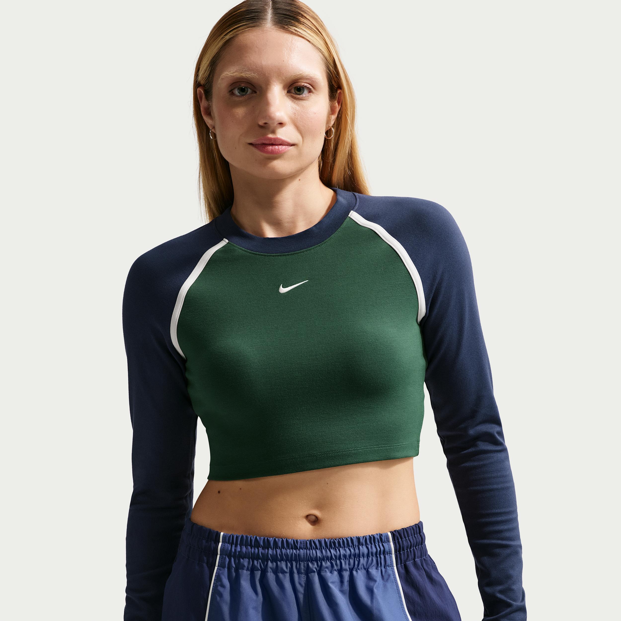 Women's Nike Sportswear Tight Long-Sleeve Cropped Top by NIKE