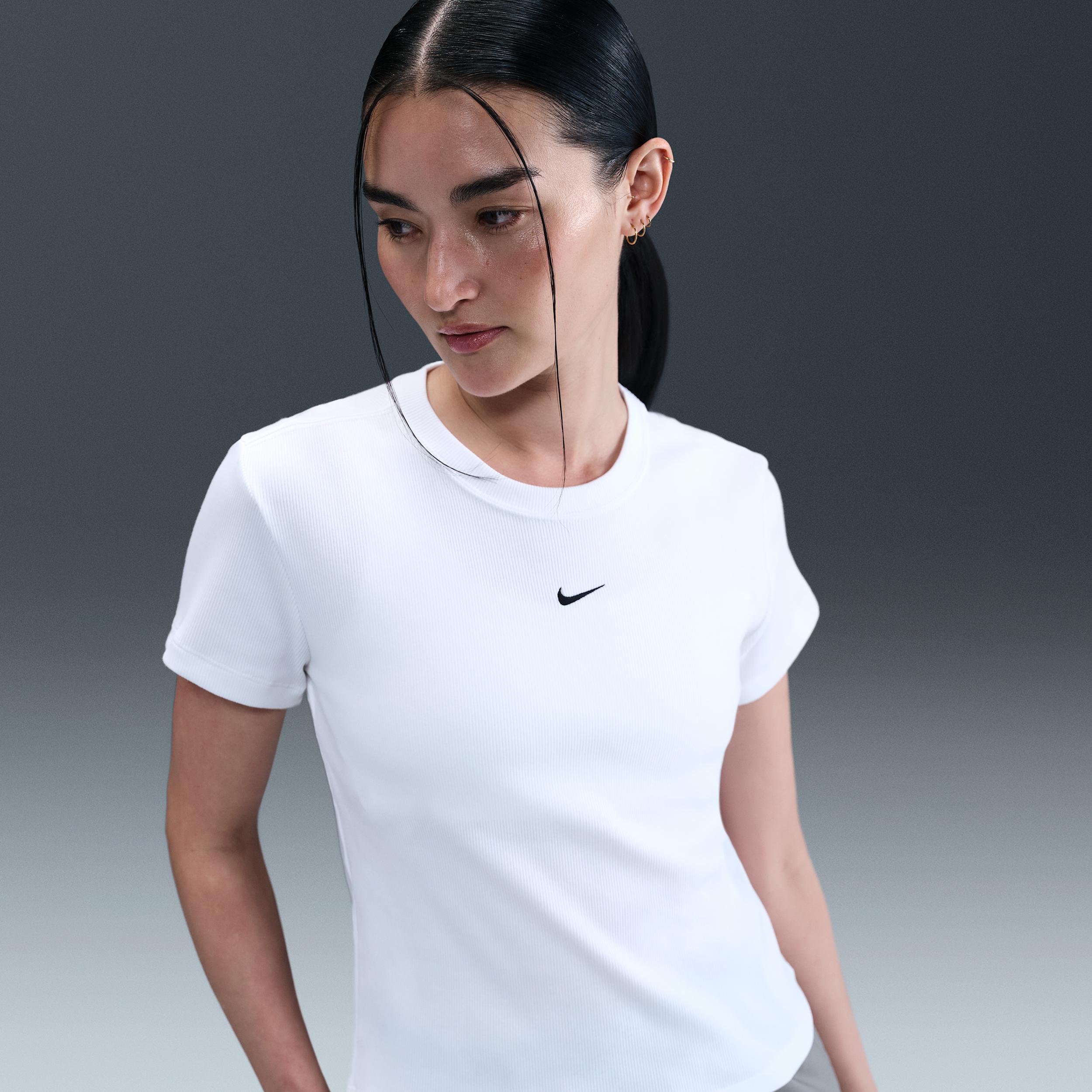 Women's Nike Sportswear Tight Ribbed Short-Sleeve T-Shirt by NIKE