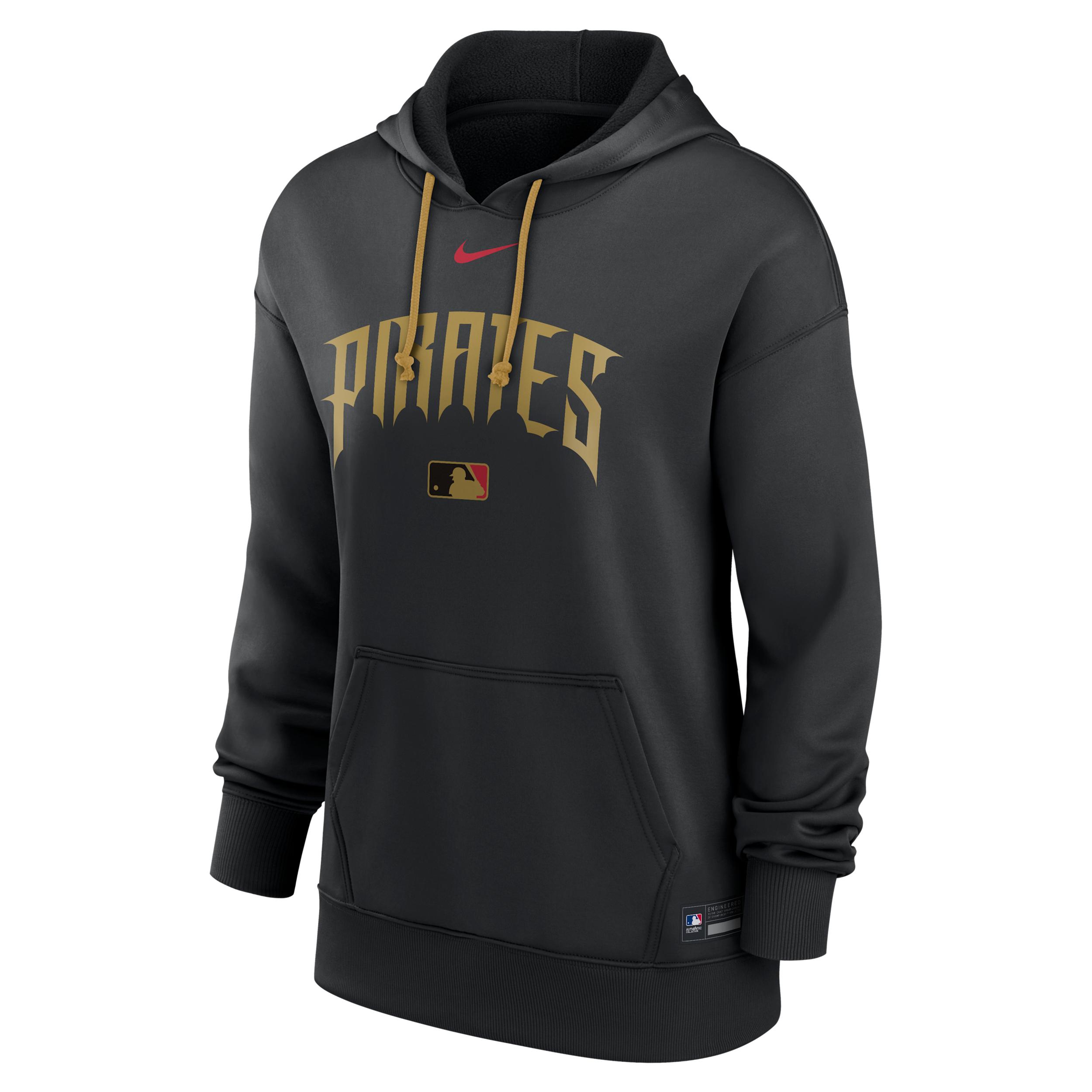 Women's Pittsburgh Pirates Authentic Collection City Connect Nike Therma MLB Pullover Hoodie by NIKE