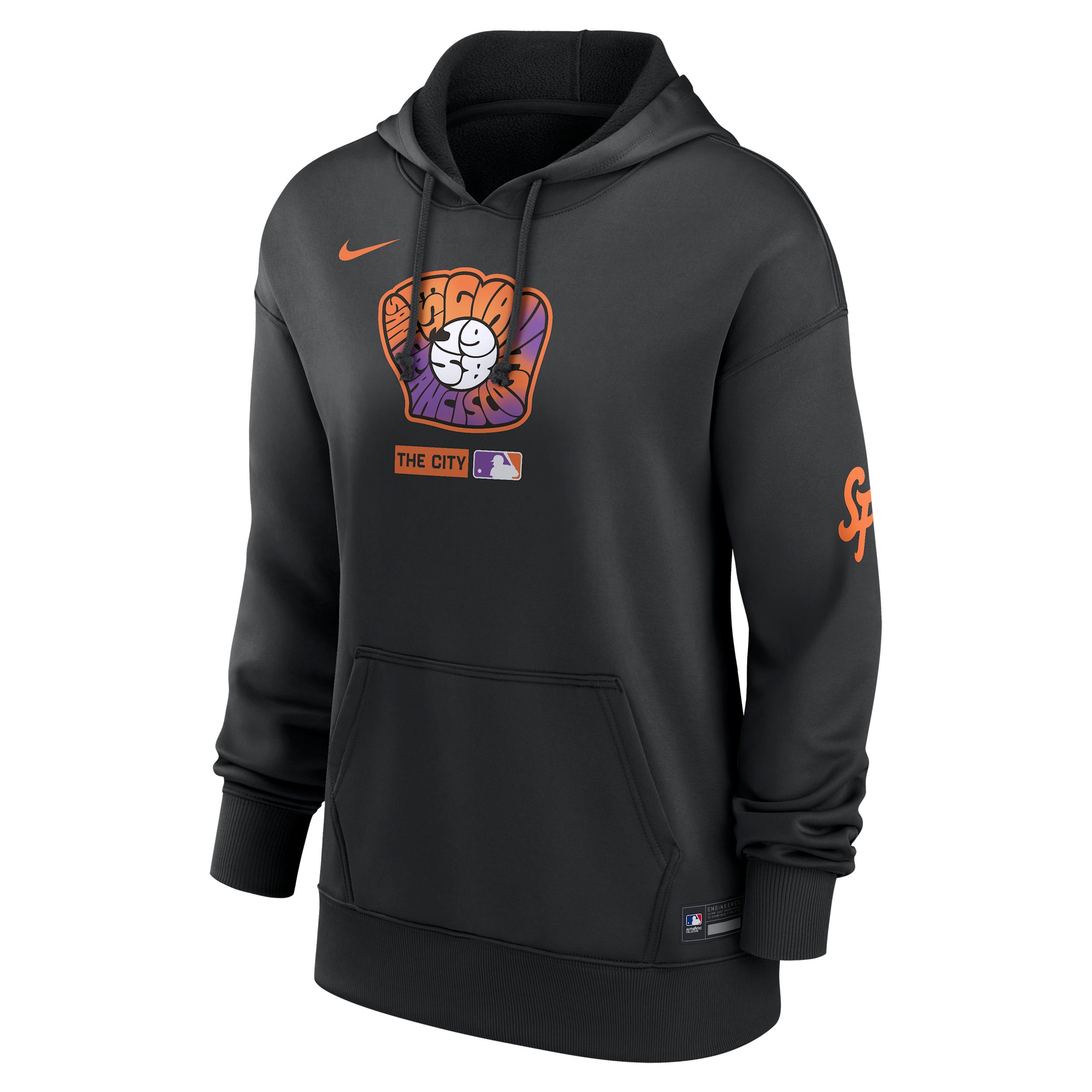 Women's San Francisco Giants Authentic Collection City Connect Nike Therma MLB Pullover Hoodie by NIKE