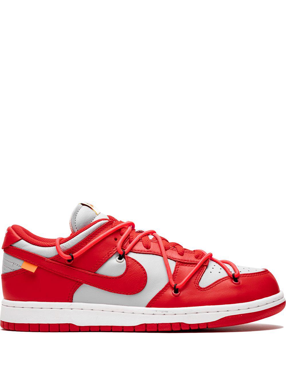 Dunk Low "University Red" sneakers by NIKE X OFF-WHITE