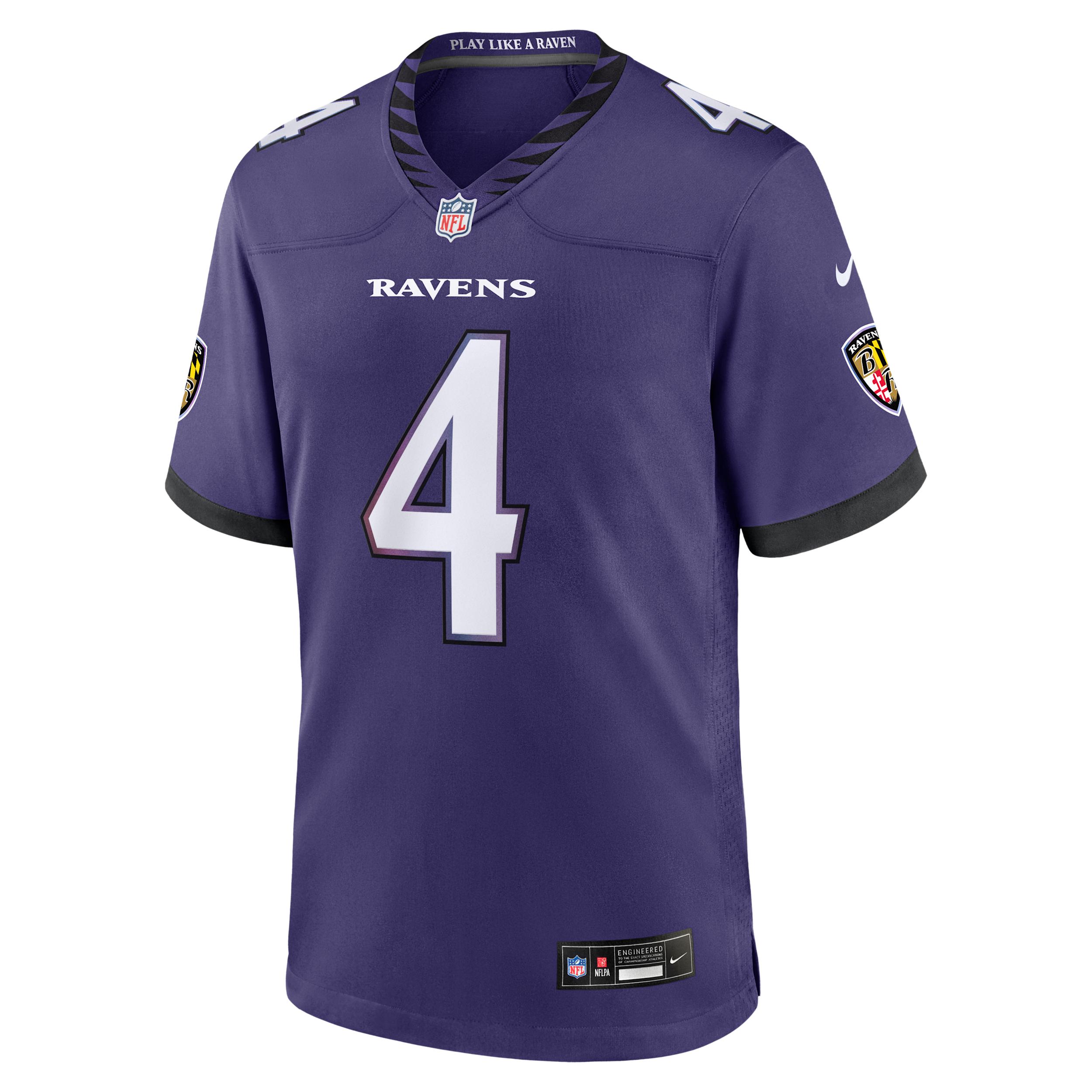 Zay Flowers Baltimore Ravens Nike Men's NFL Game Jersey by NIKE