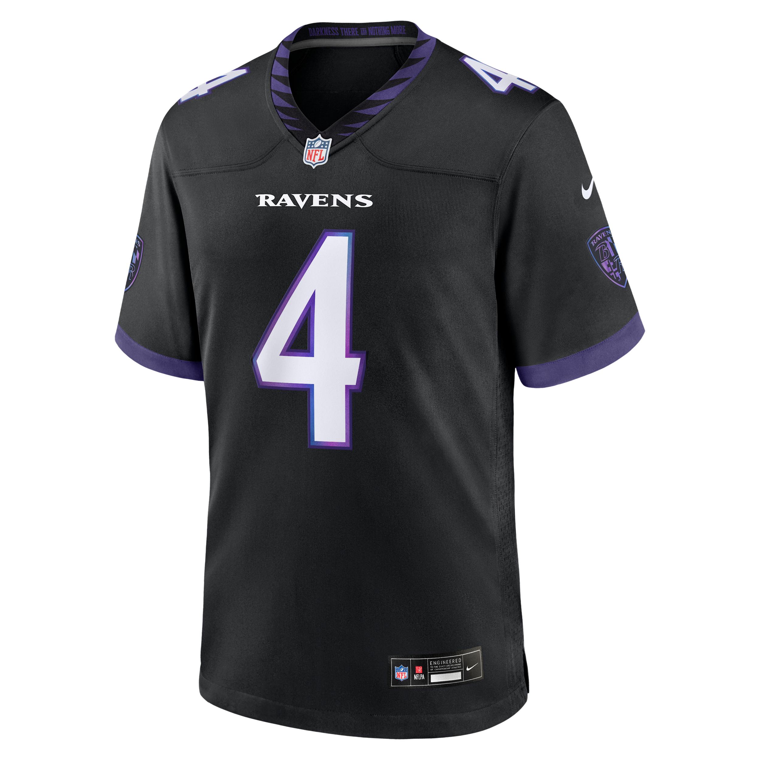 Zay Flowers Baltimore Ravens Nike Men's NFL Game Jersey by NIKE