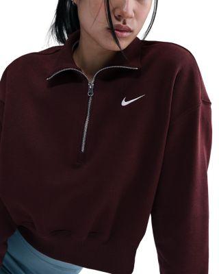 Zip Neck Cropped Sweatshirt by NIKE