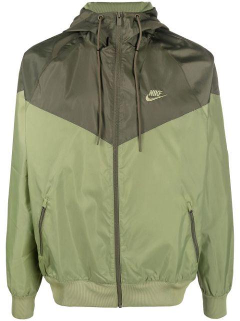 embroidered-logo zip-up hoodied jacket by NIKE