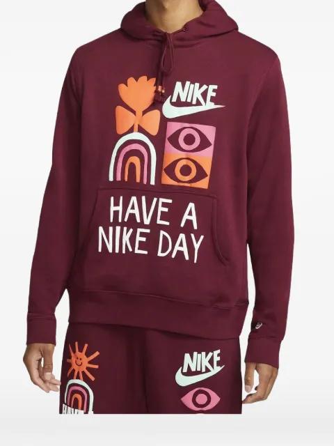 graphic-print drawstring hoodie by NIKE