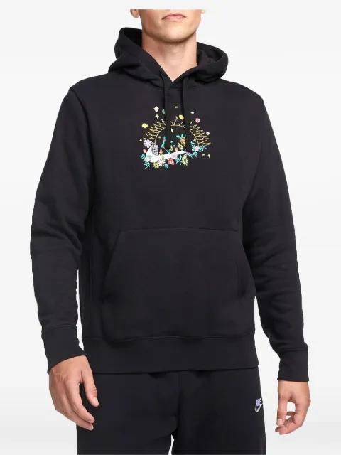 graphic-print fleece hoodie by NIKE