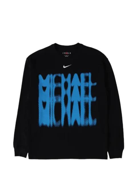 graphic-print long-sleeve T-shirt by NIKE