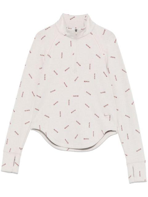 half-zip logo-print top by NIKE