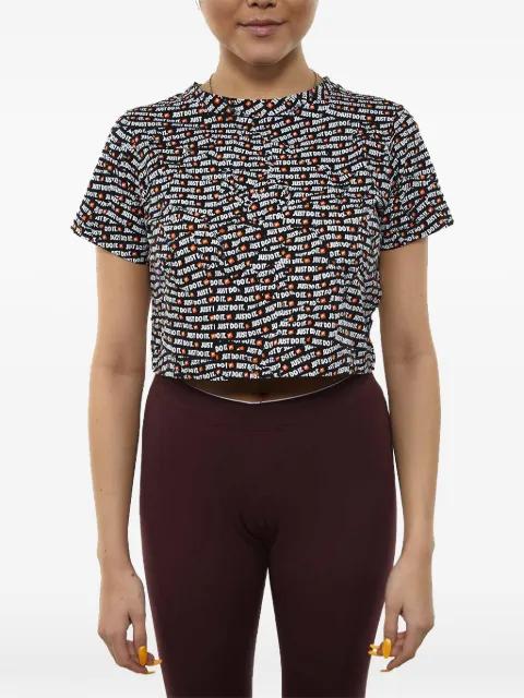 logo-print cropped T-shirt by NIKE