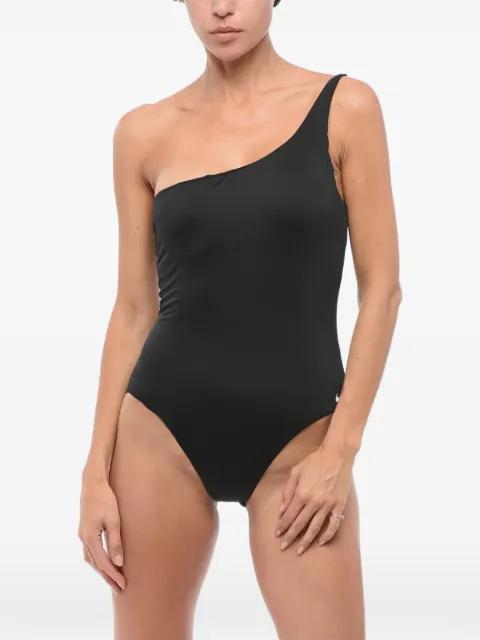 one-shoulder logo-print swimsuit by NIKE