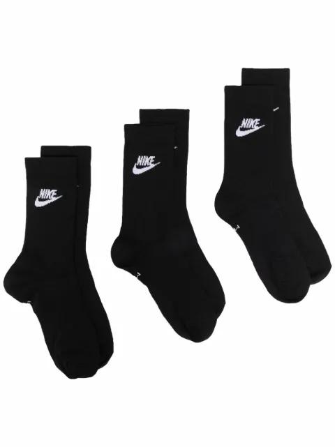 three-pack logo-print crew socks by NIKE