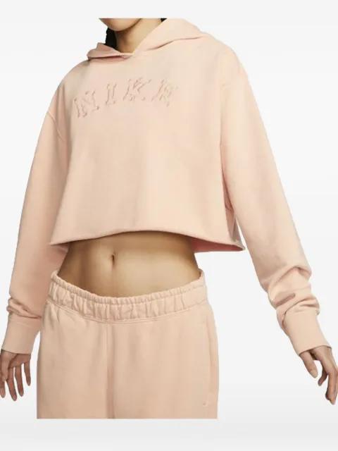 washed-effect cropped hoodie by NIKE