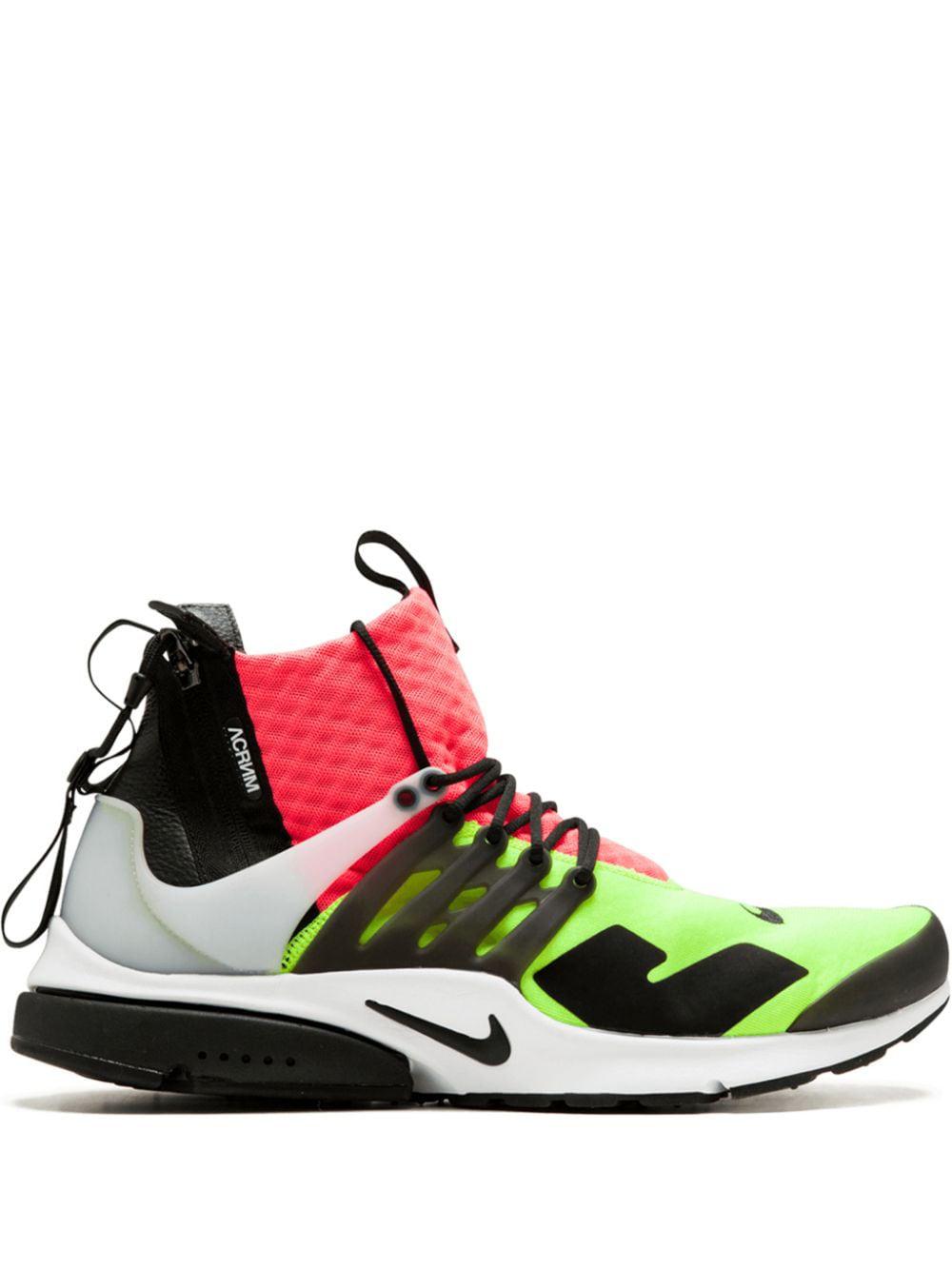 x Acronym Air Presto Mid "Hot Lava/Volt" sneakers by NIKE