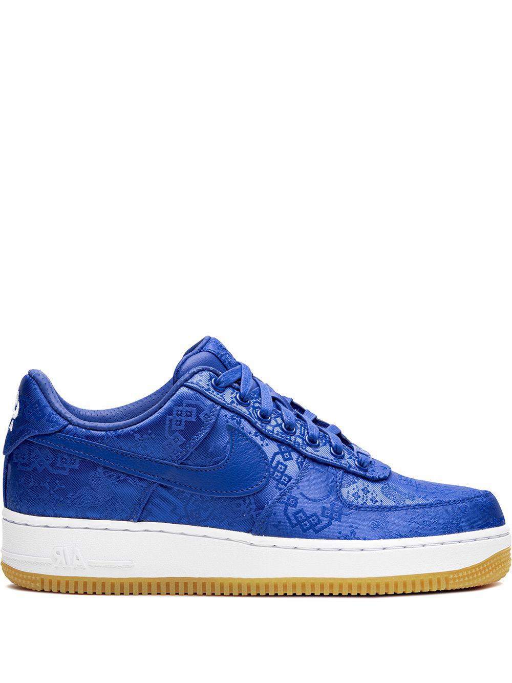 x CLOT Air Force 1 PRM "Blue Silk" sneakers by NIKE