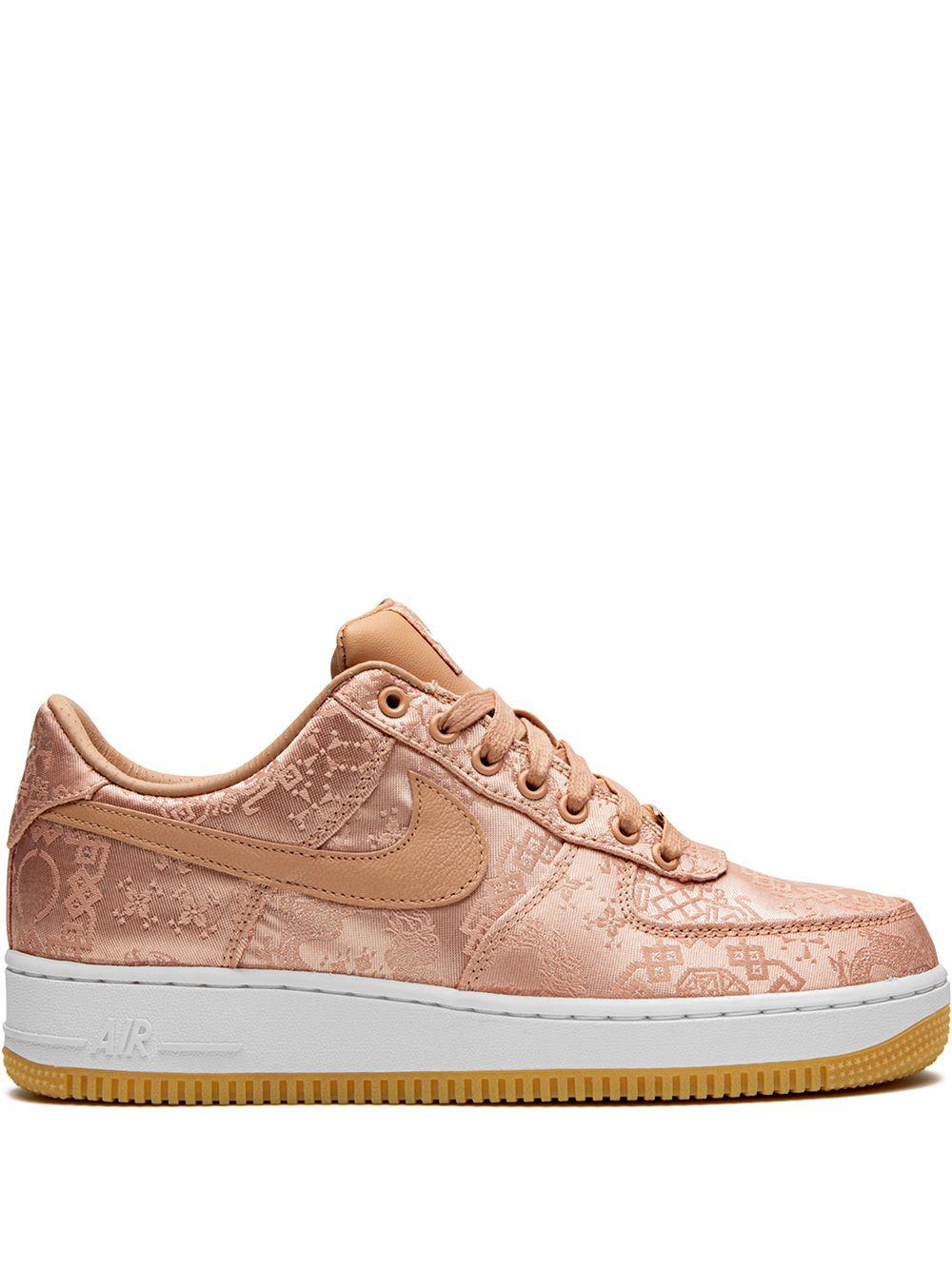 x CLOT Air Force 1 PRM "Rose Gold Silk" sneakers by NIKE