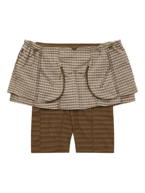x KNWLS check-pattern mini skirt by NIKE