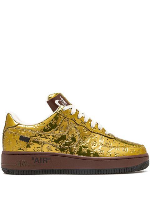 x Louis Vuitton Air Force 1 Low "Virgil Abloh - Metallic Gold" sneakers by NIKE