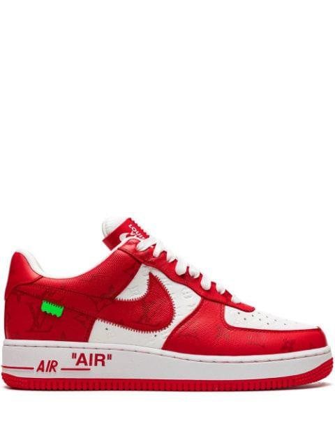 x Louis Vuitton Air Force 1 Low "Virgil Abloh - White/Red" sneakers by NIKE